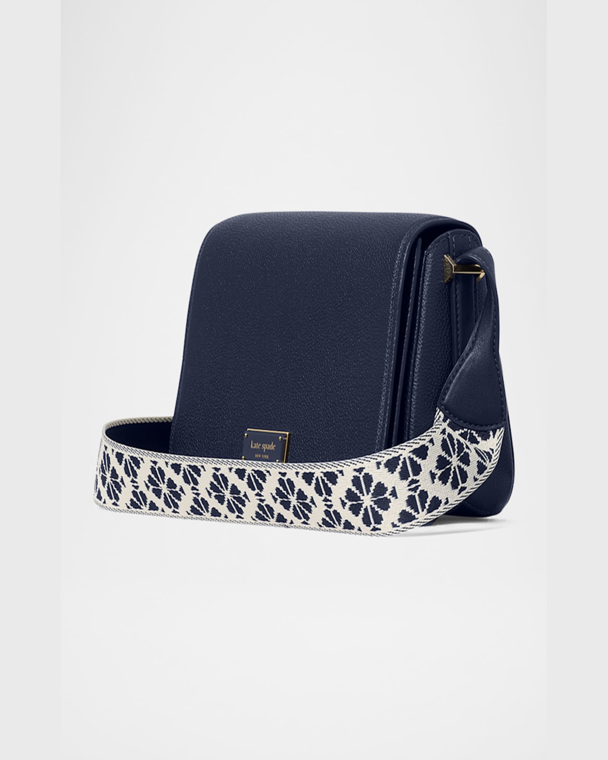 Kate Spade New York Small Liv Pebble Leather Flap Crossbody Bag In Parisian Navy