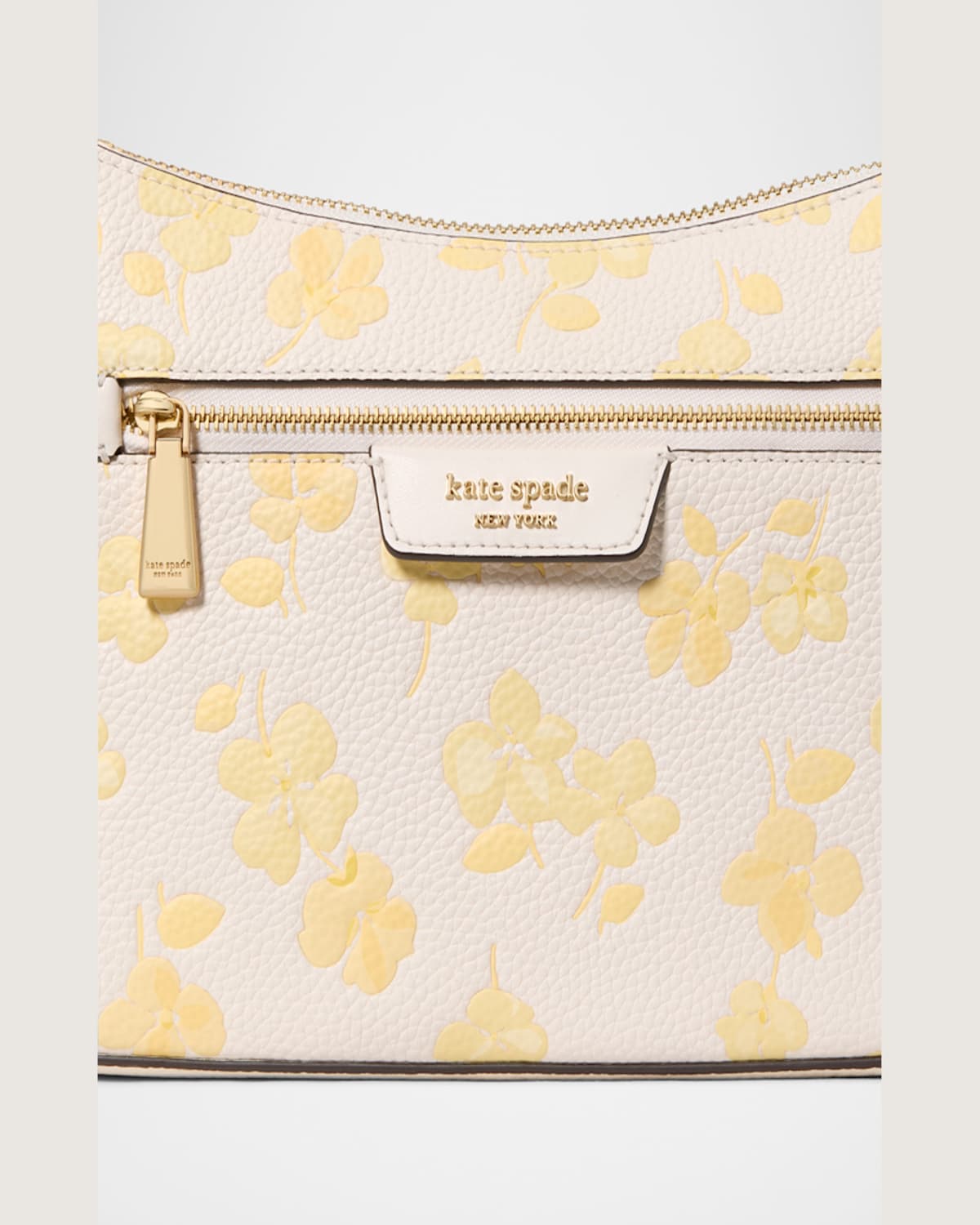 Kate Spade Hudson Spring Pansies Convertible Crossbody Bag In Yuzu Jam Multi