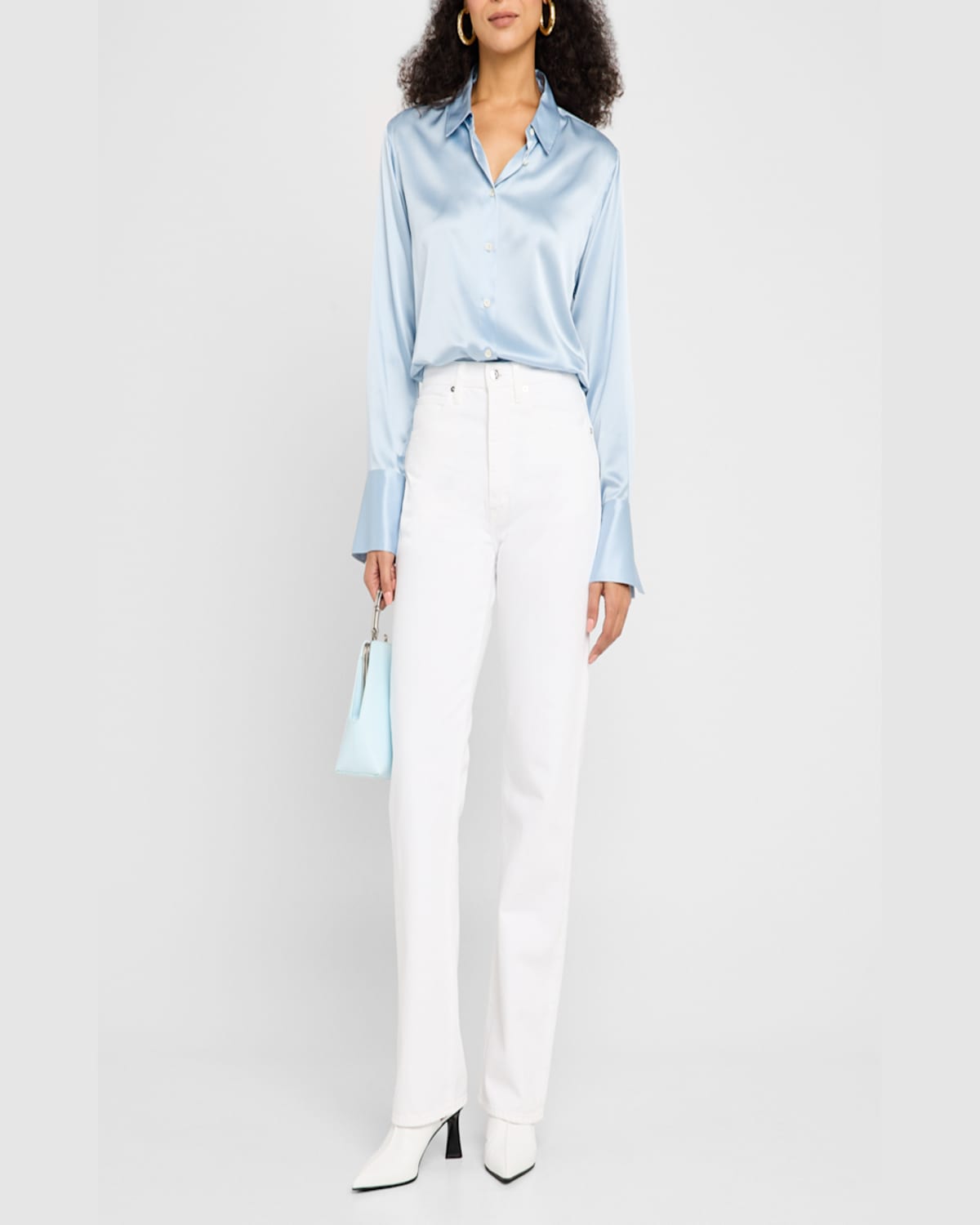 Shop Frame The Vertical Jeans In White
