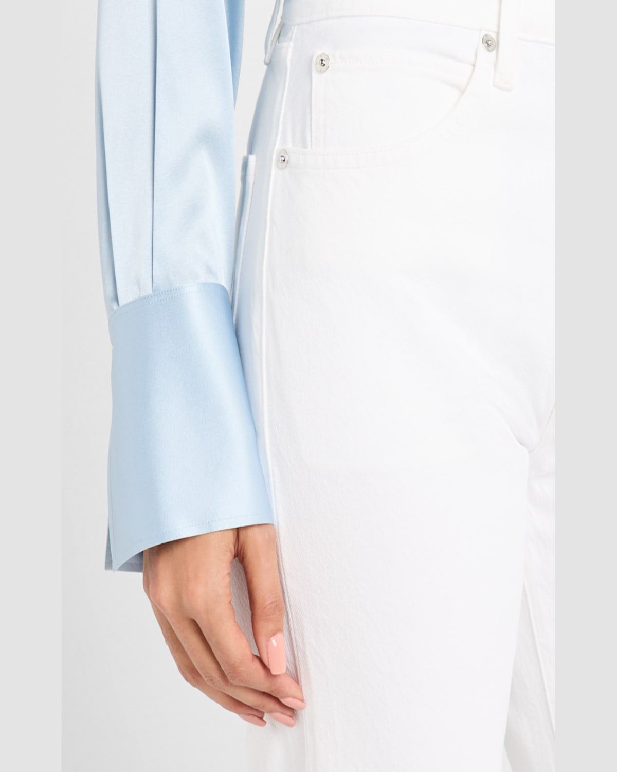 Shop Frame The Vertical Jeans In White