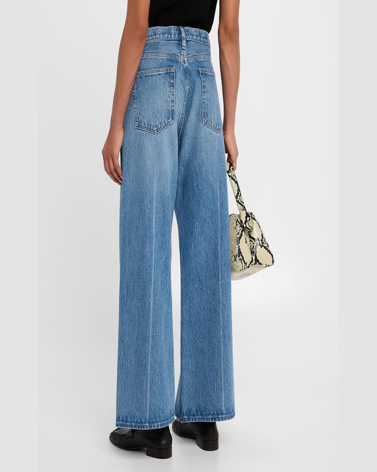 Frame The Pixie Super High Waist Loose Wide Leg Jeans