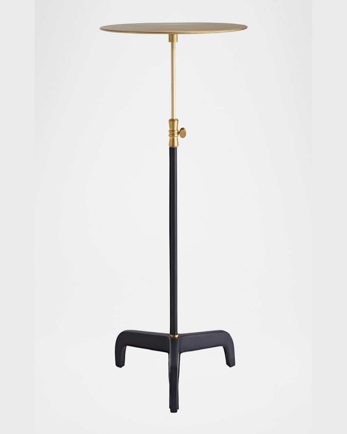 Arteriors Addison Adjustable Leather Accent Table In Navy