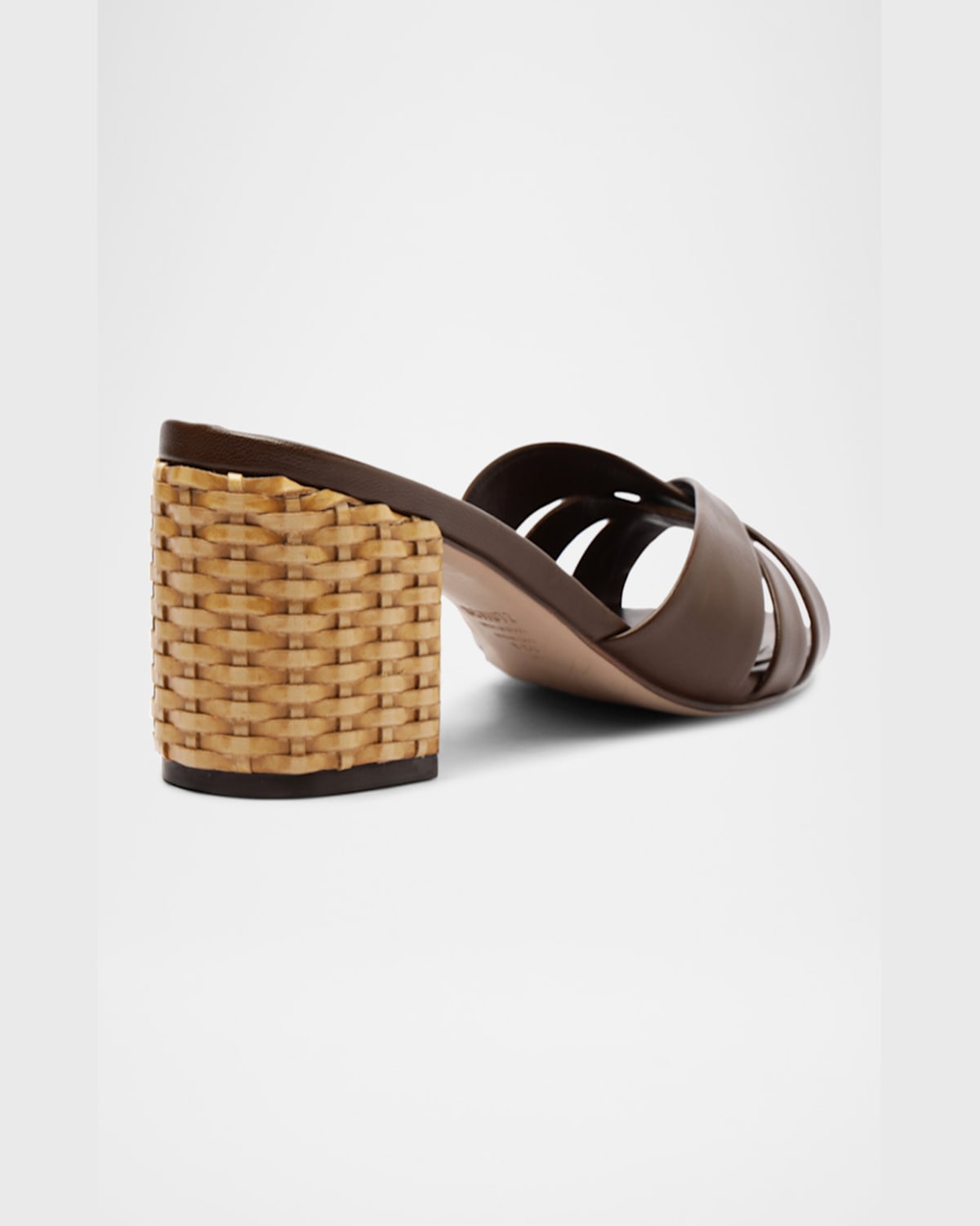 Shop Schutz Keefa Woven-heel Slide Sandals In Desert Brown