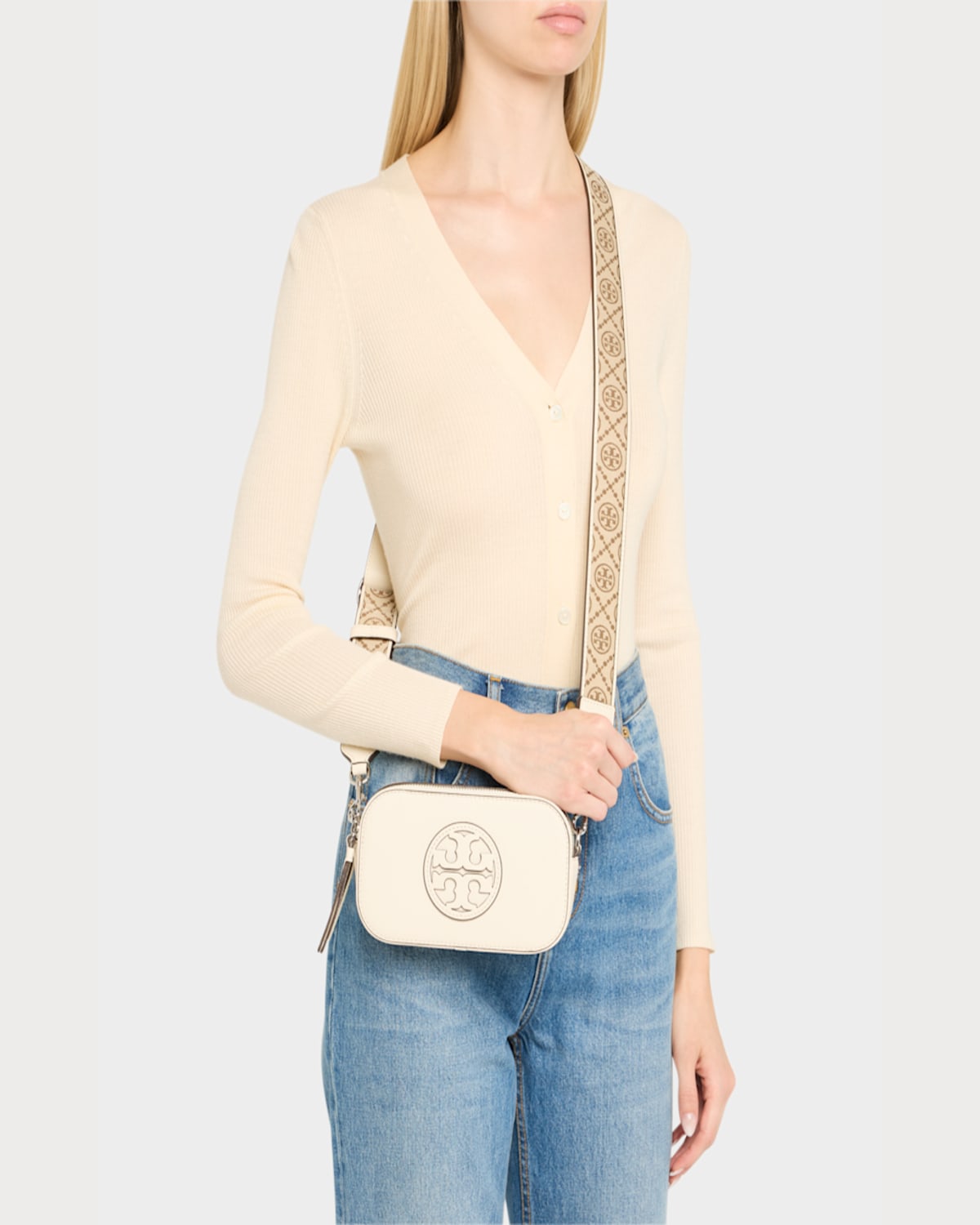 Tory Burch Miller Mini Leather Crossbody Bag