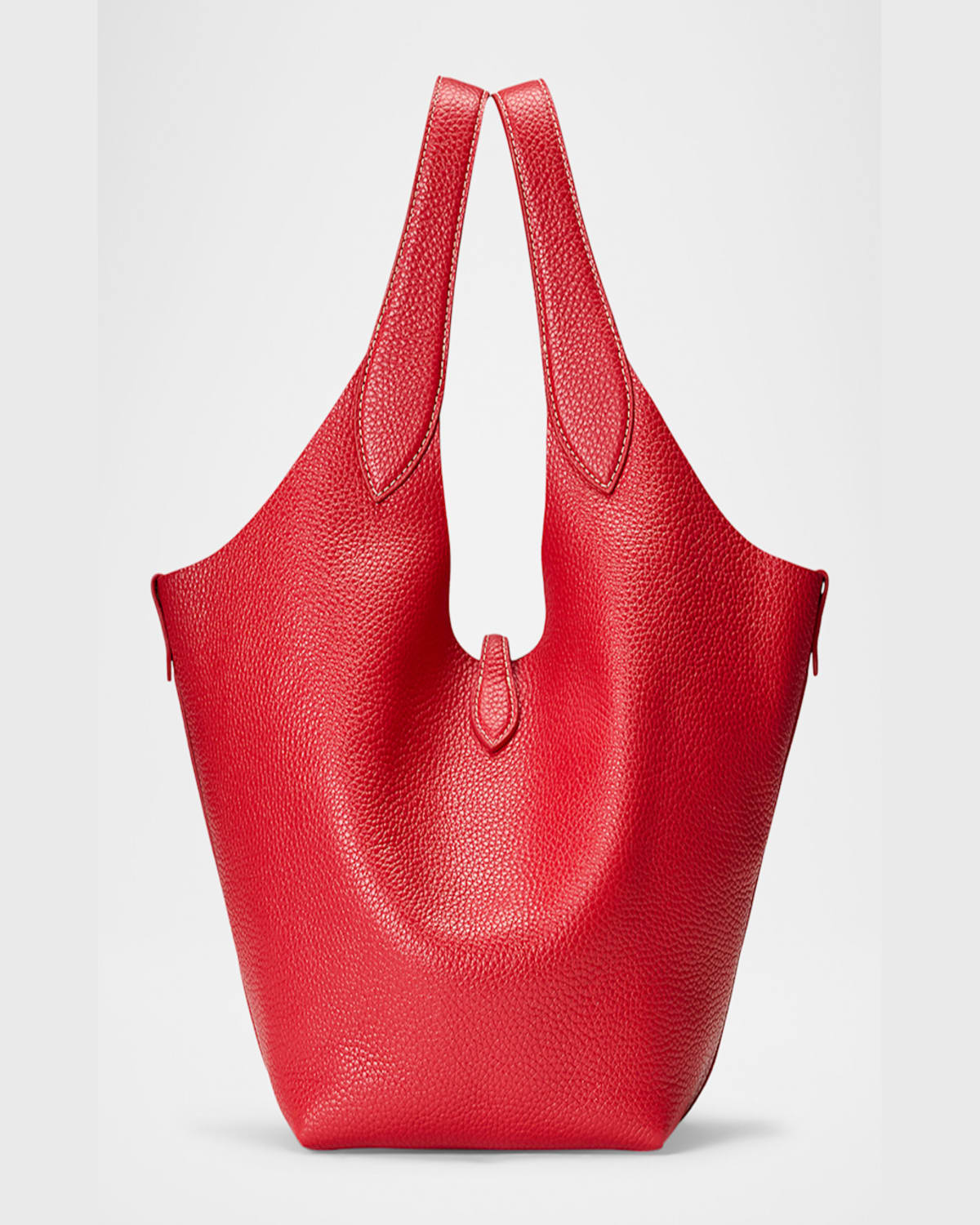 Polo Ralph Lauren Polo Play Medium Leather Tote Bag In Cherry