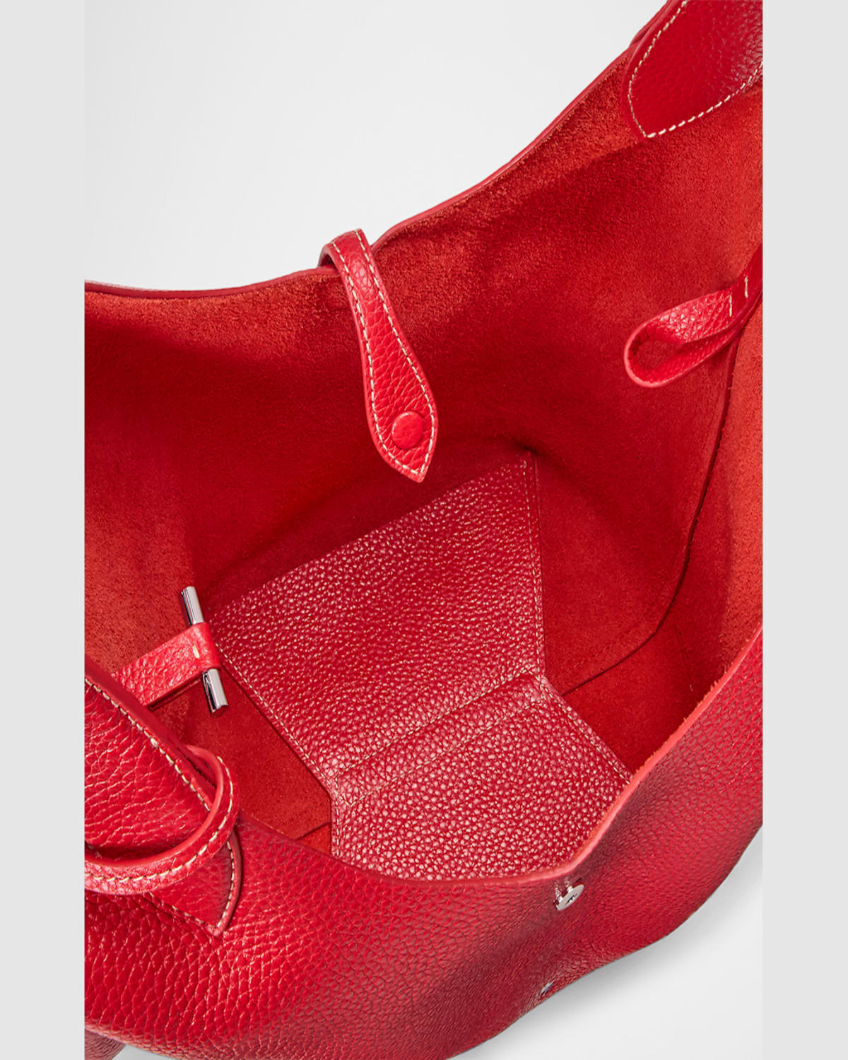 Polo Ralph Lauren Polo Play Medium Leather Tote Bag In Cherry