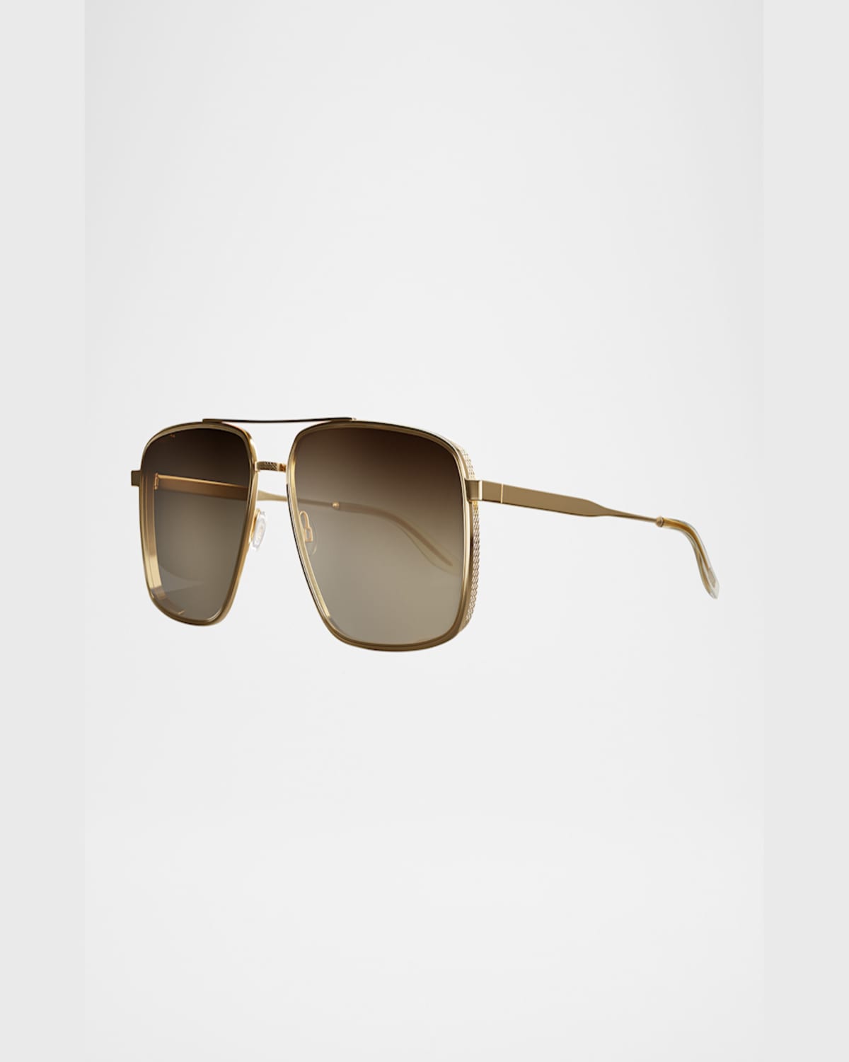 BARTON PERREIRA X 007 MEN'S SCARAMANGA TITANIUM AVIATOR SUNGLASSES 