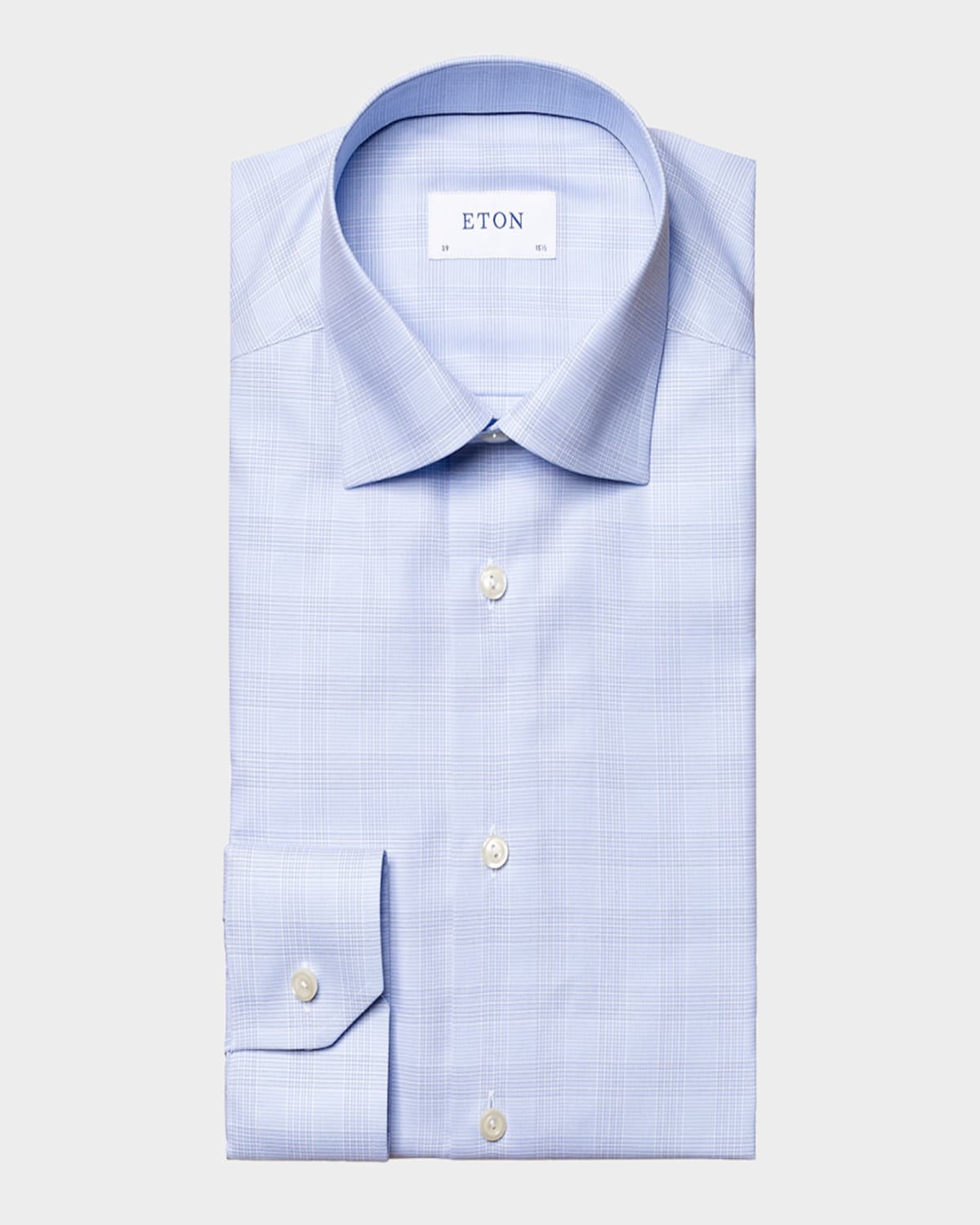 Eton Men's Classic-fit Prince Of Wales Sport Shirt In Blue