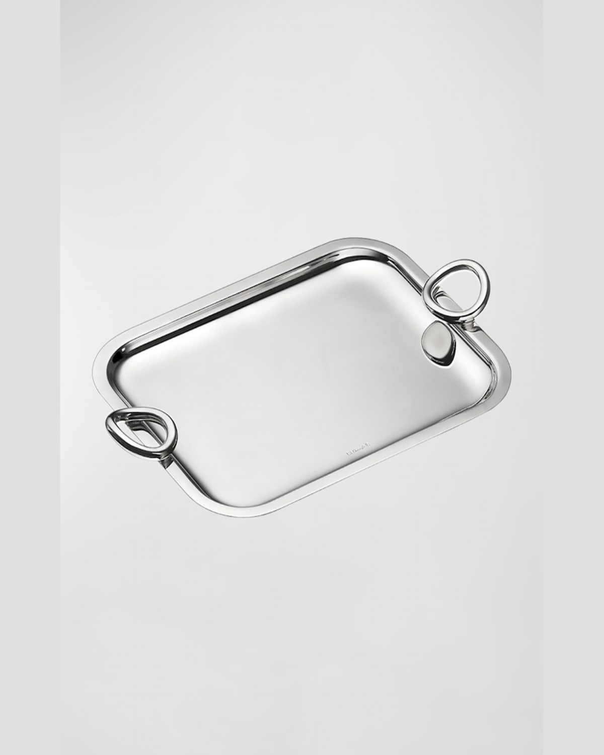 Christofle Vertigo Double-handle Silver-plated Tray 53cm X 42cm