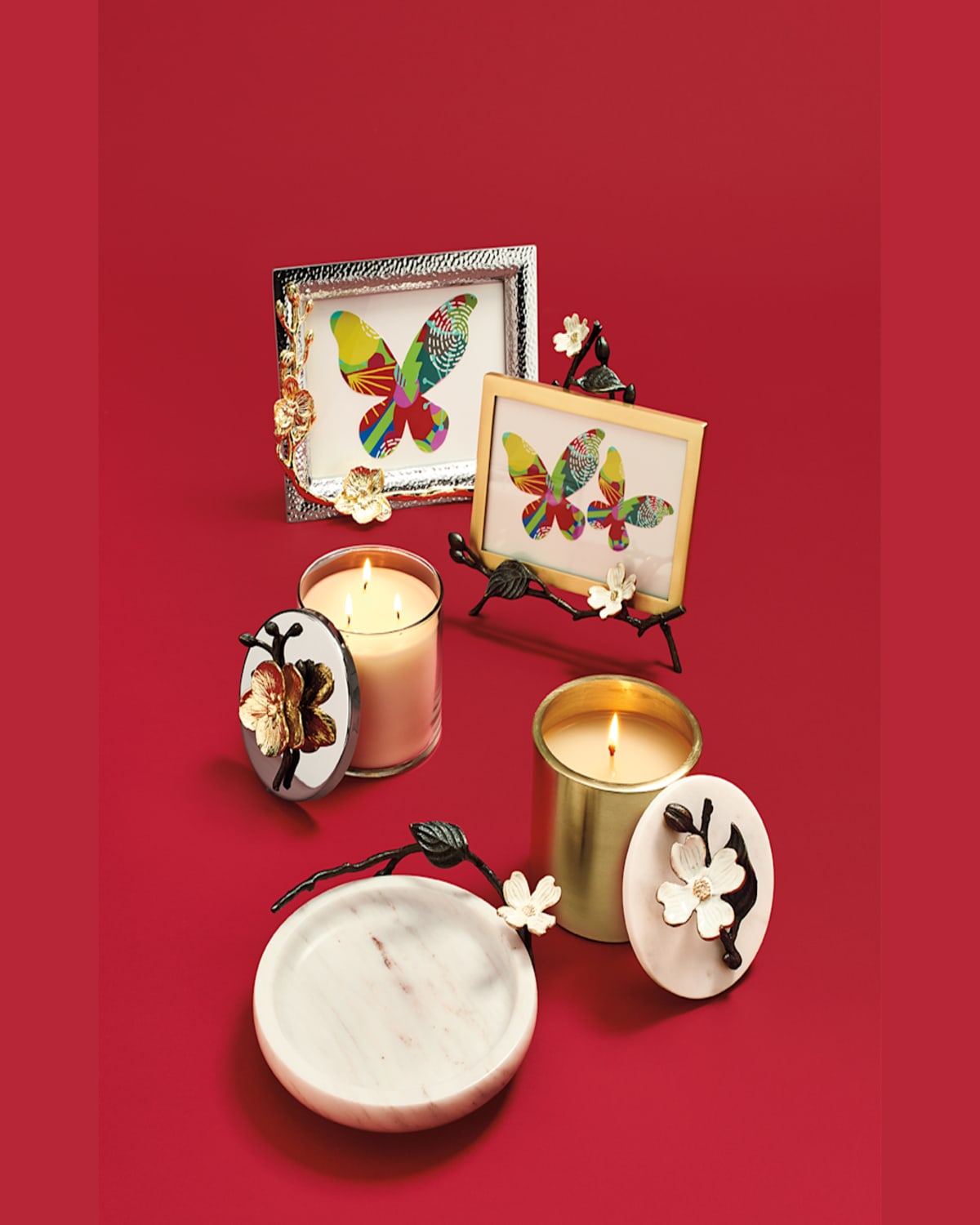 Michael Aram Gold Orchid 5" X 7" Picture Frame In Silver