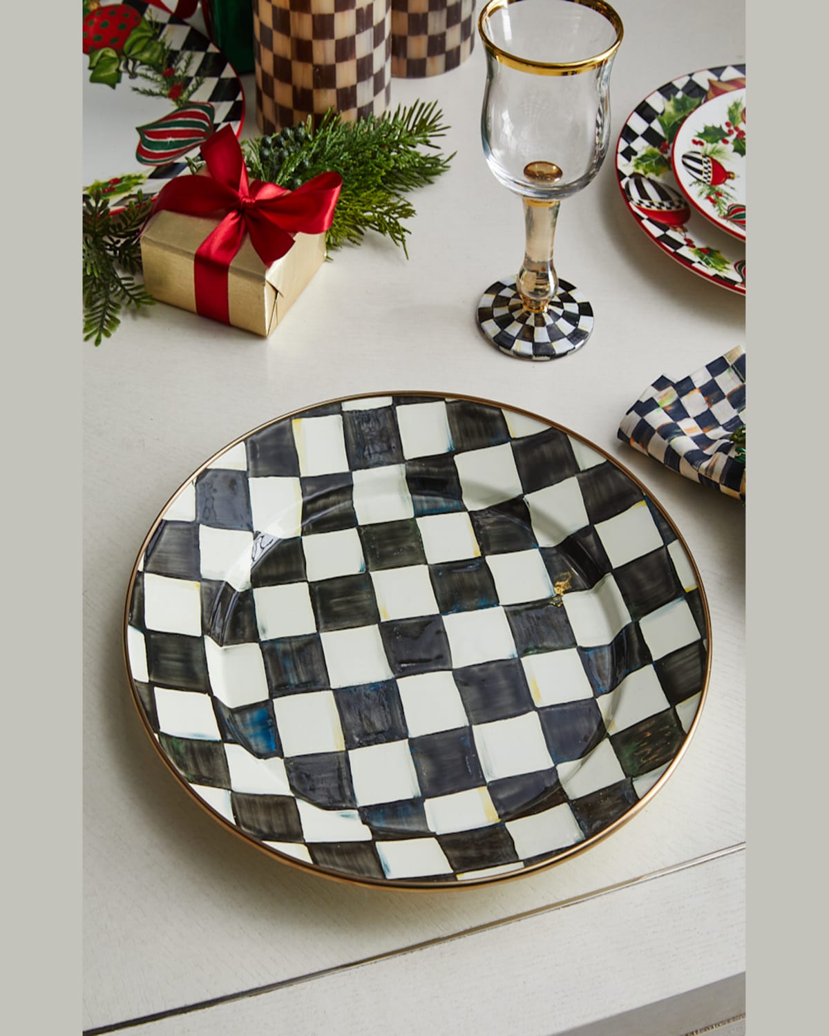 Shop Mackenzie-childs Courtly Check Charger Plate
