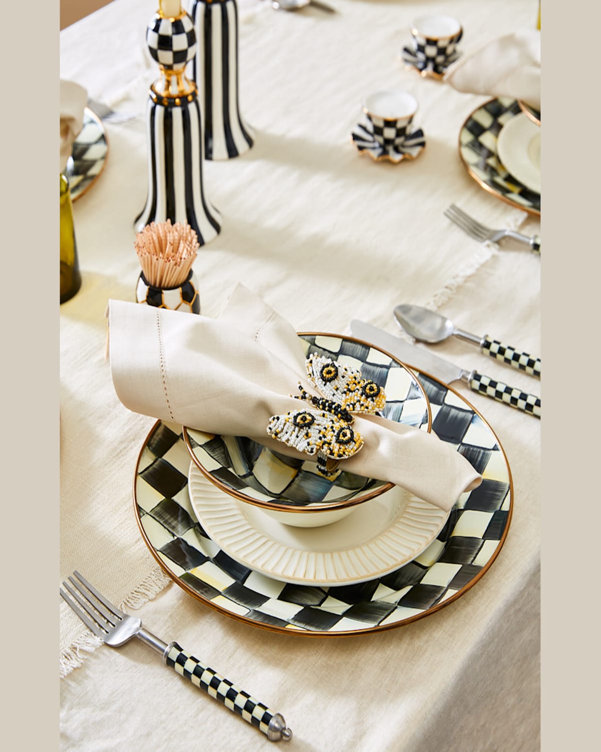 Shop Mackenzie-childs Courtly Check Charger Plate