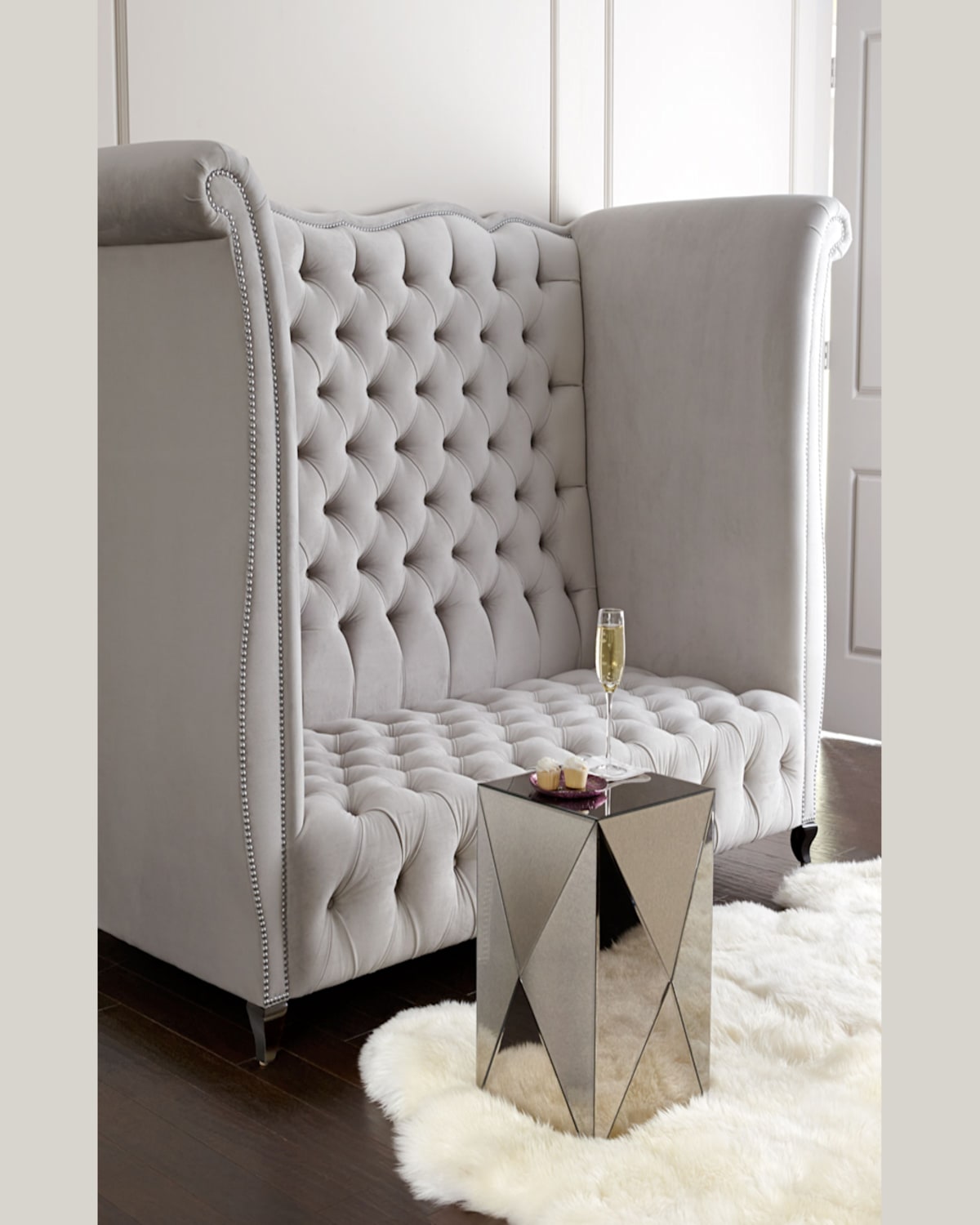 Shop Haute House Bella Gigi Sofa, 90" In Light Grey