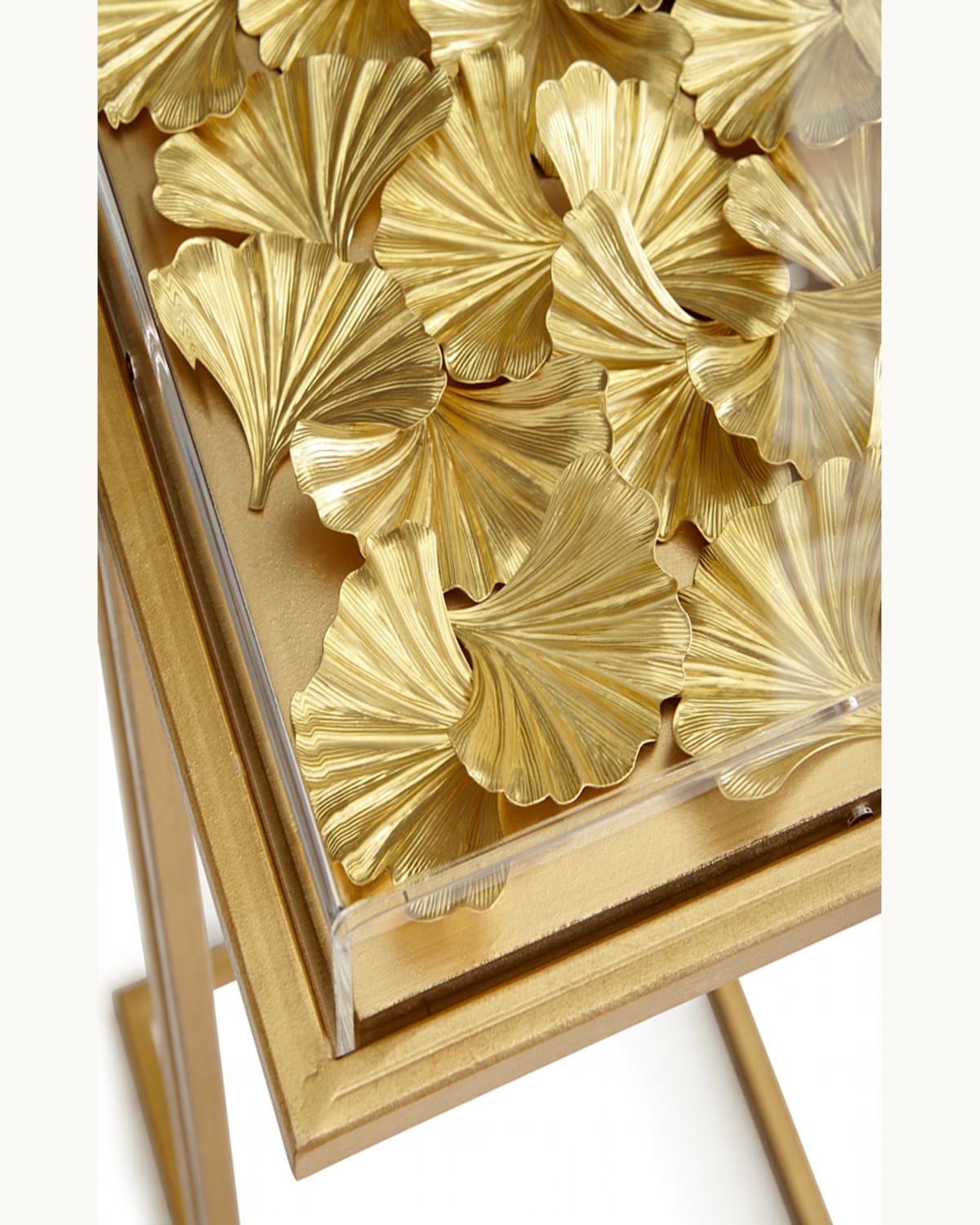Tommy Mitchell Gilded Gingko Cocktail Table In Gold
