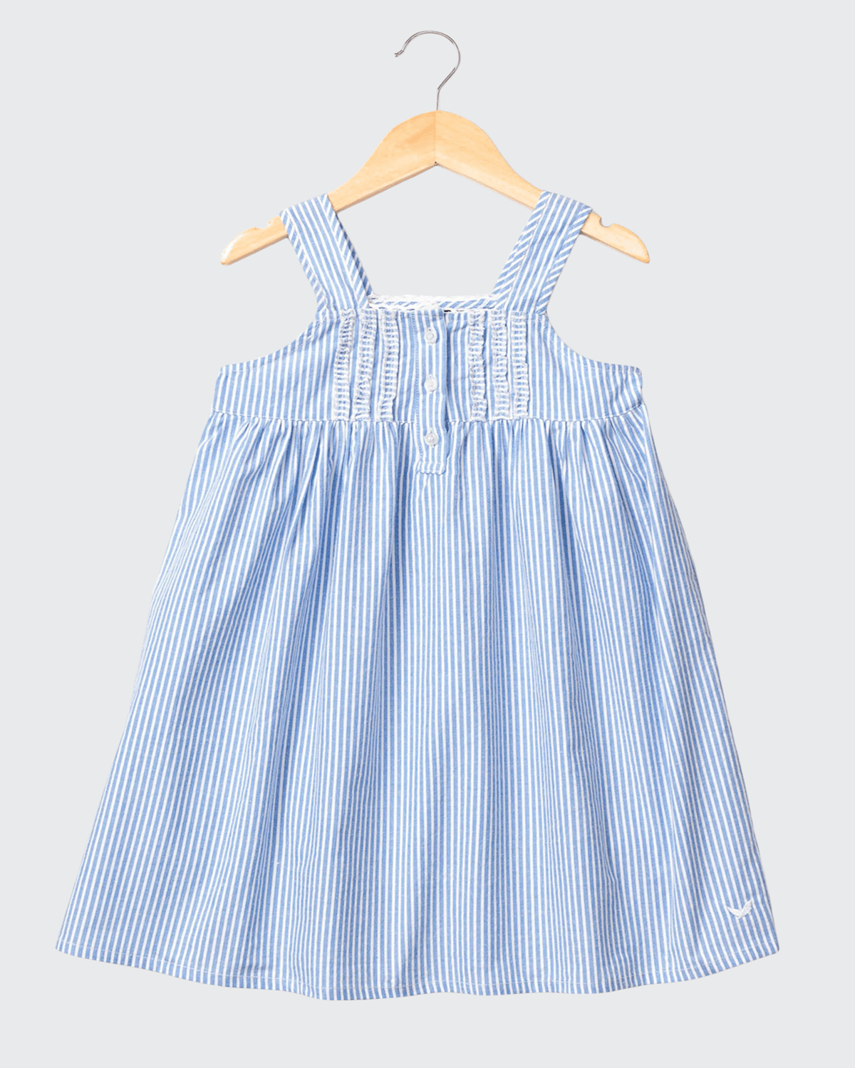 Shop Petite Plume Kid's Charlotte Seersucker Ruffle Nightgown In Blue