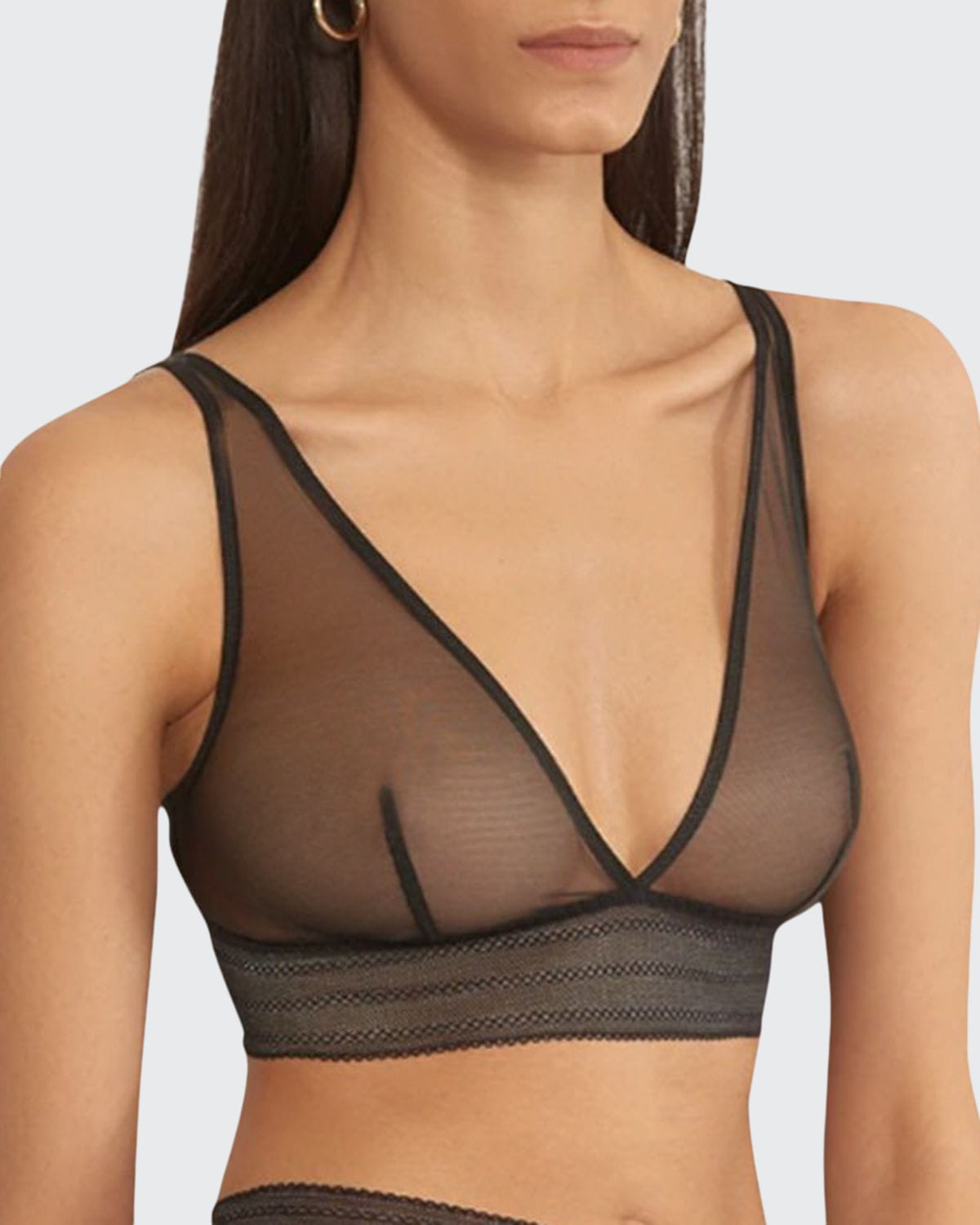 Shop Else Bare Soft Plunge Bra In Black