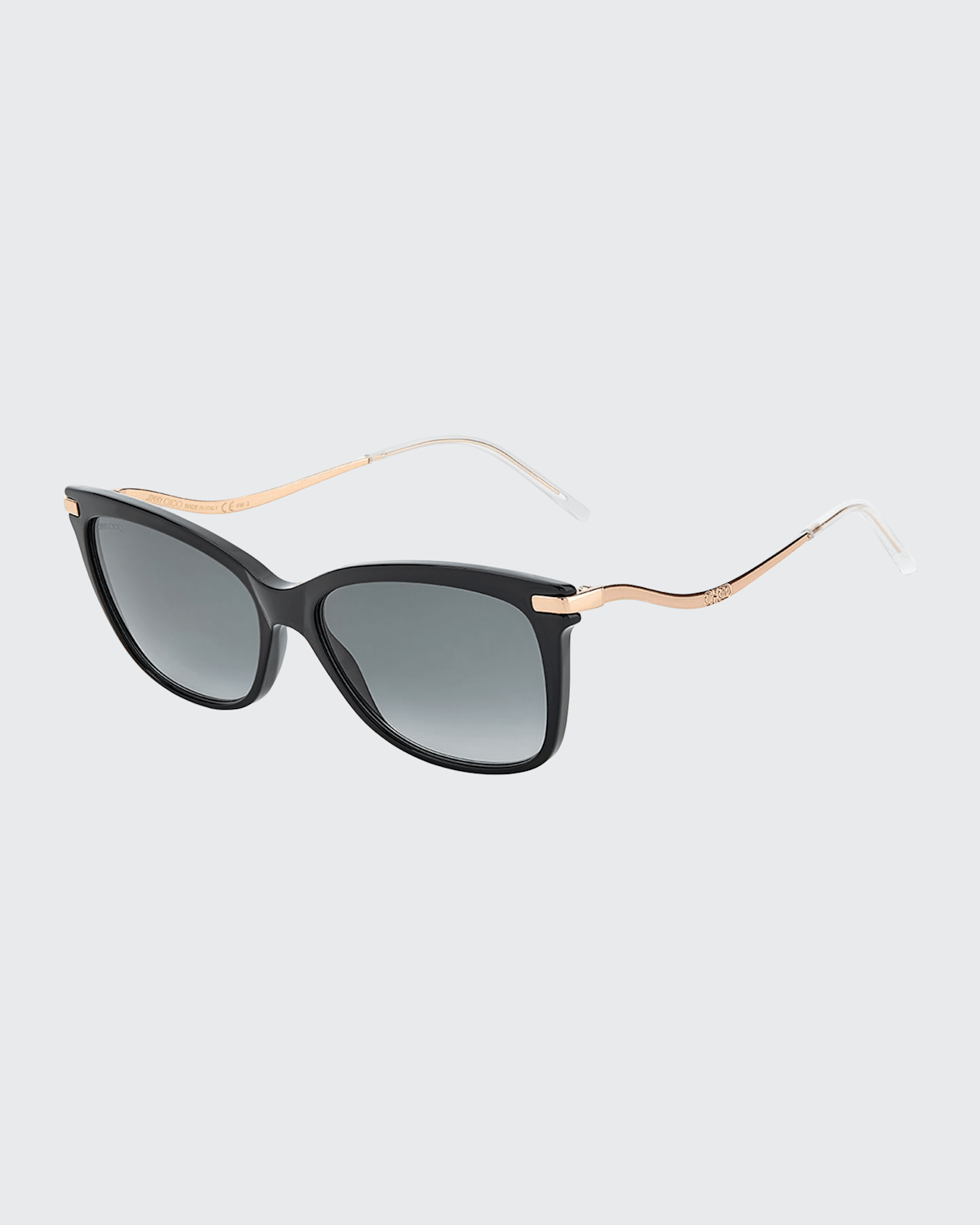 Jimmy Choo Steff 55mm Cat Eye Sunglasses In Black