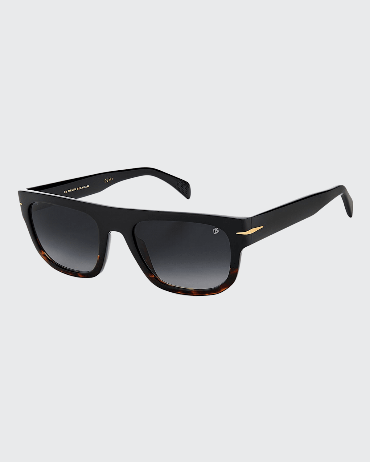 David Beckham Men's Gradient Square Flat-Top Sunglasses