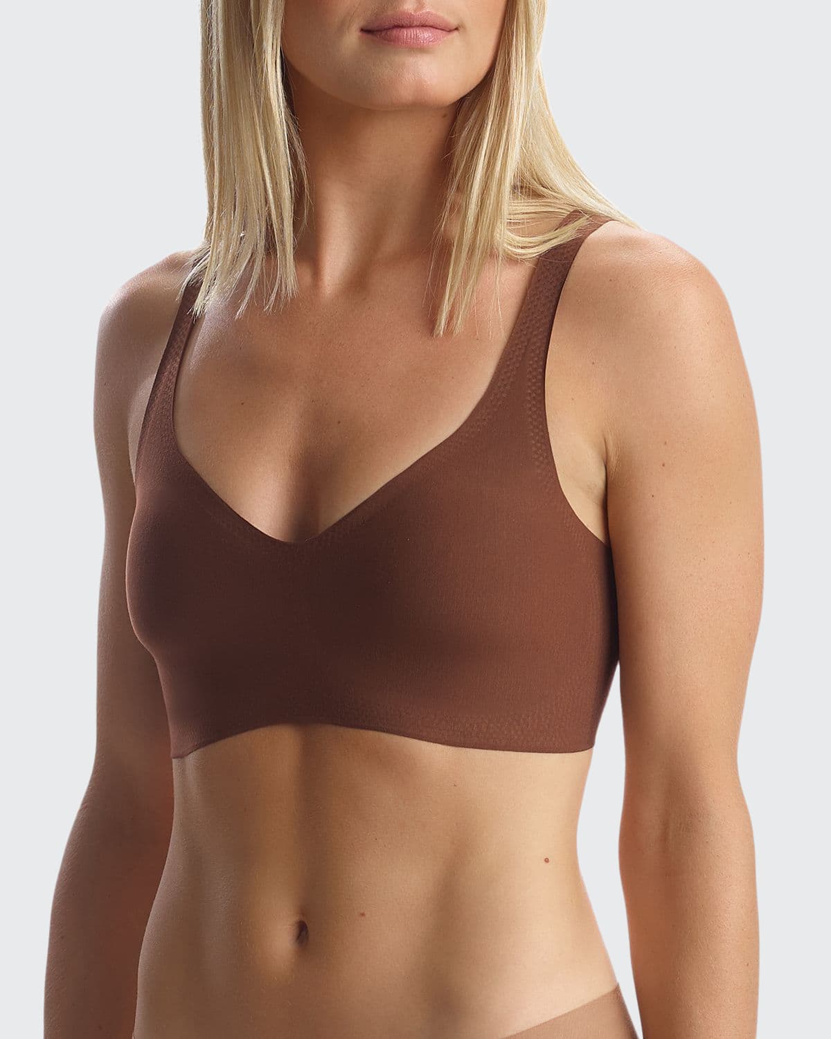 Commando Butter Soft Support Racerback Bralette In Black In Cinnamon