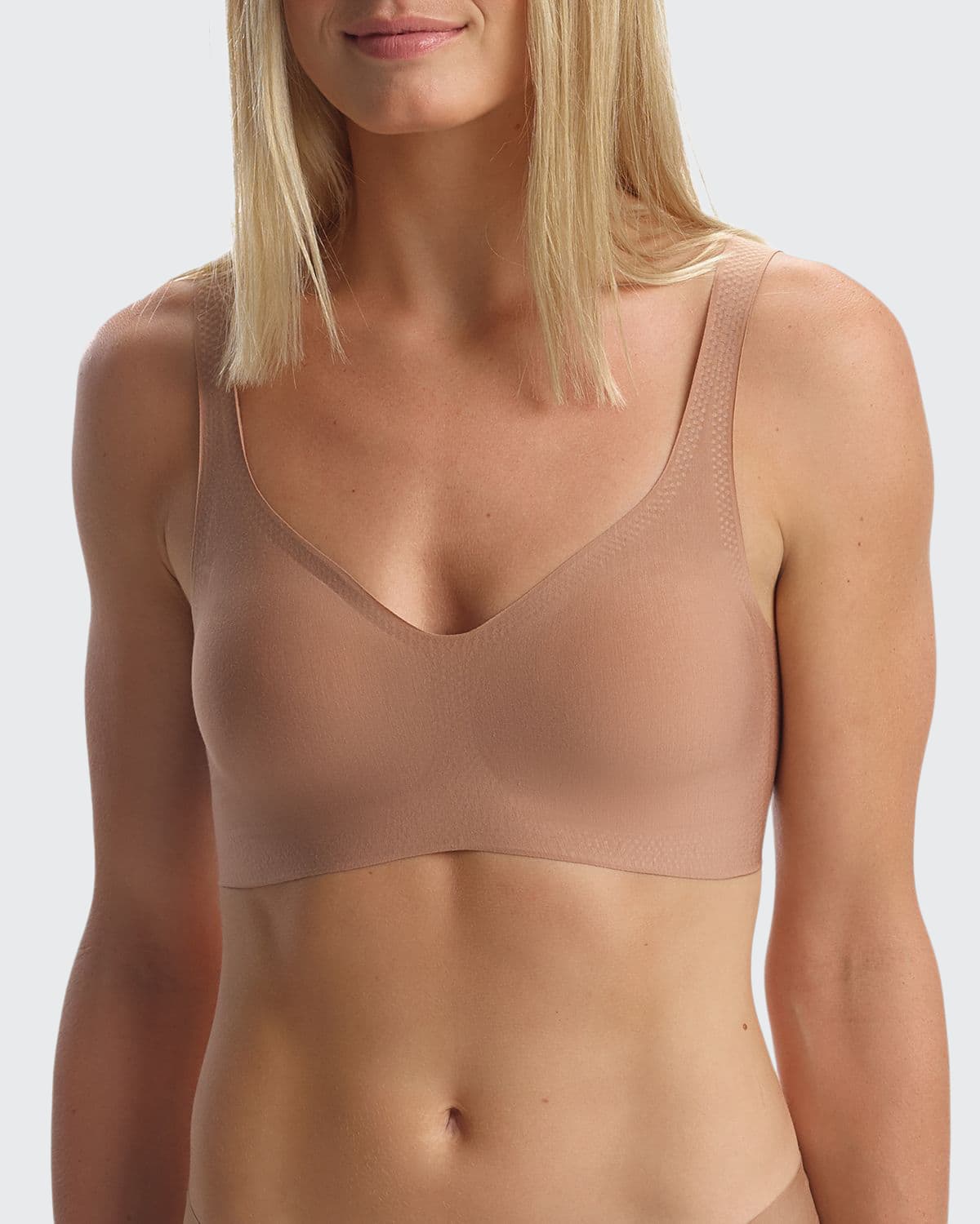 Commando Butter Soft-support Back-closure Bralette In Toffee
