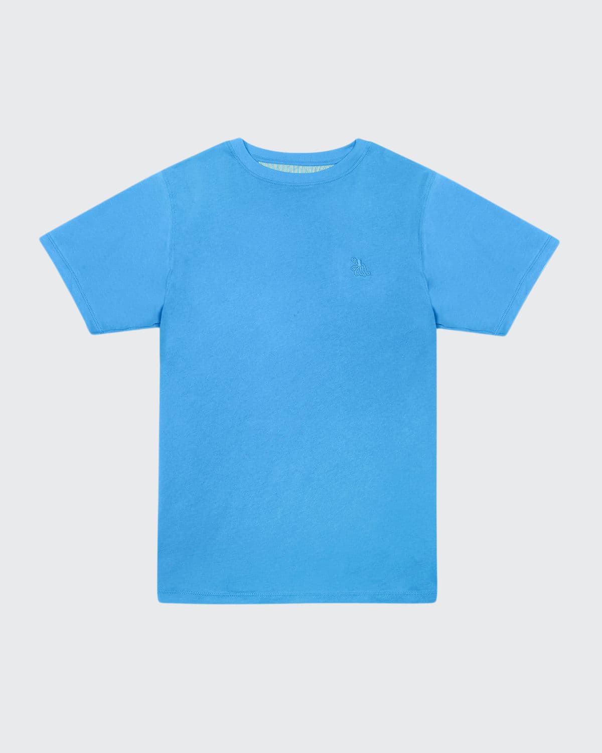 Shop Tom & Teddy Boy's Pima Cotton T-shirt In Atlantic Blue