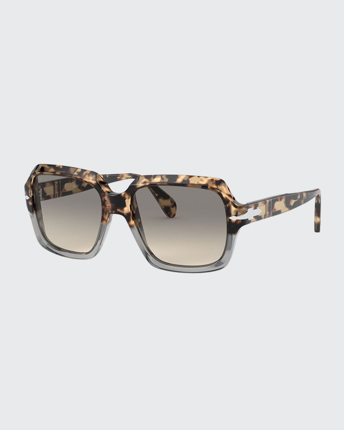 Persol Oversized Square Acetate Sunglasses In Brown Tortoise