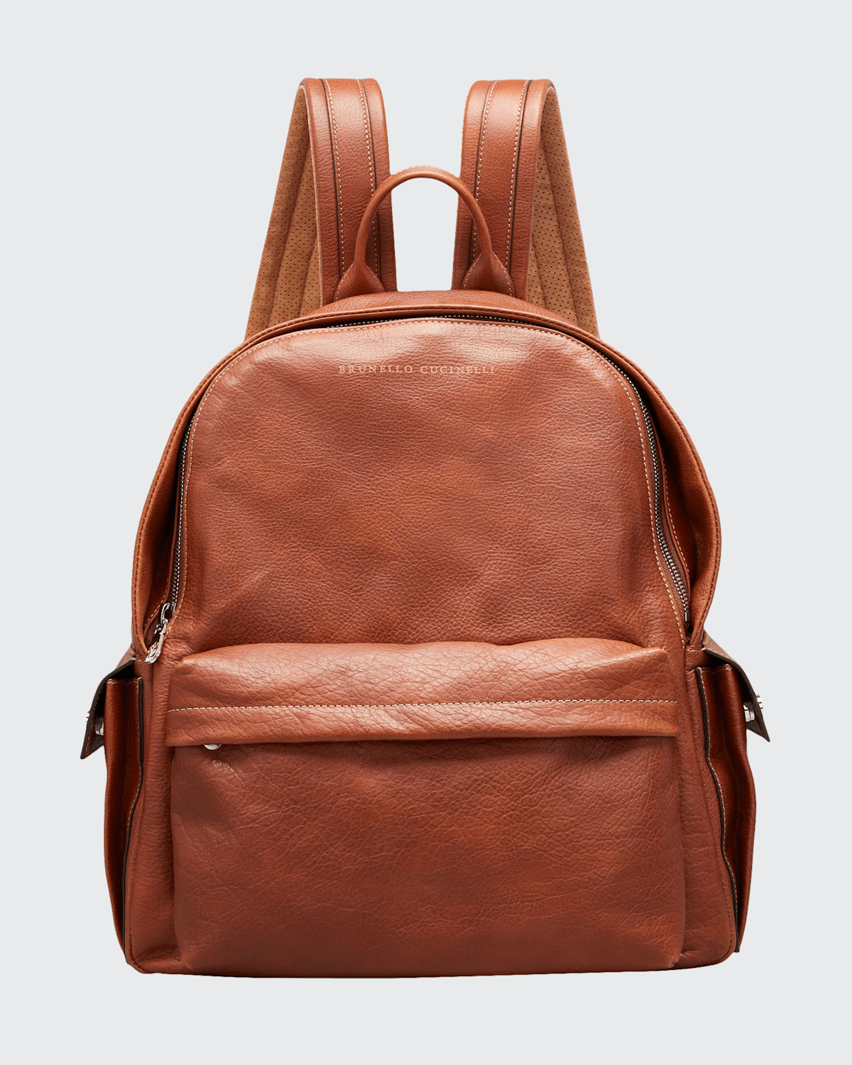 Brunello Cucinelli Men's Grained Leather Backpack