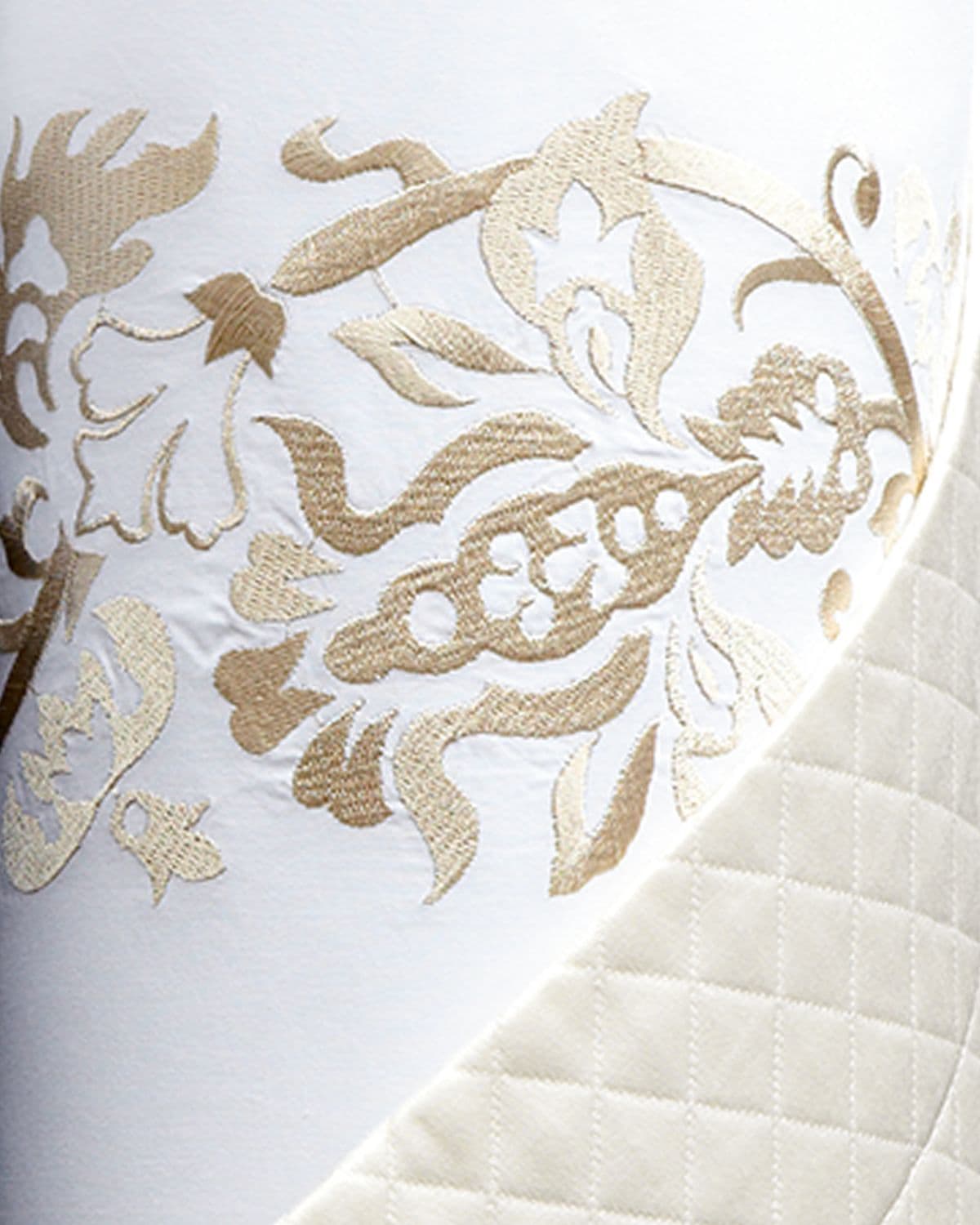 Sferra King Plumes Embroidered Duvet Cover In Champagne Beige