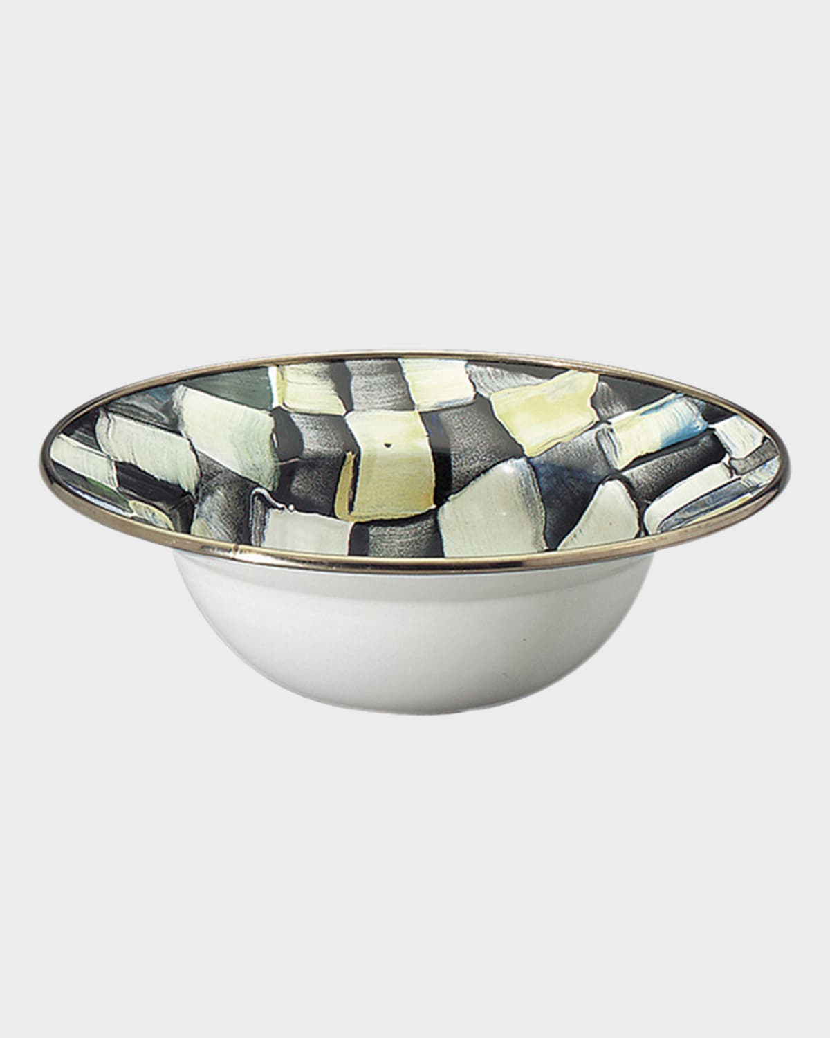 Mackenzie-childs Courtly Check Enamel Breakfast Bowl