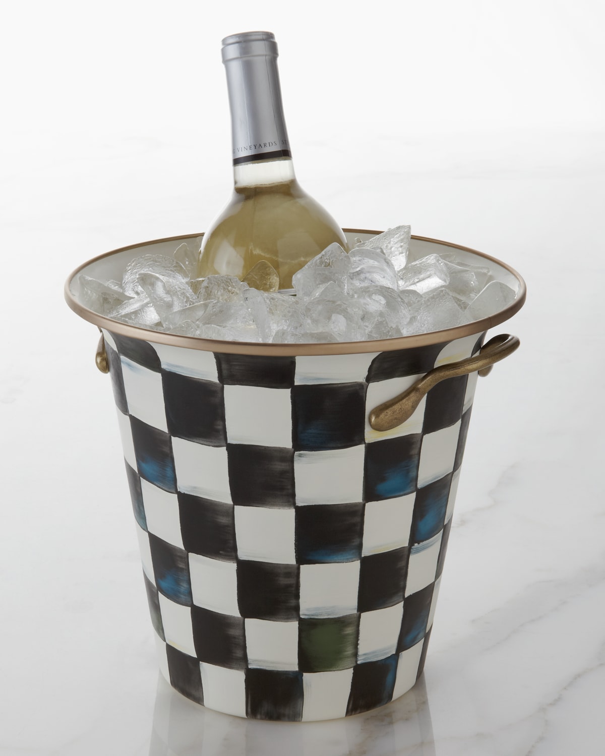 Mackenzie-childs Courtly Check Enamel Wine Cooler