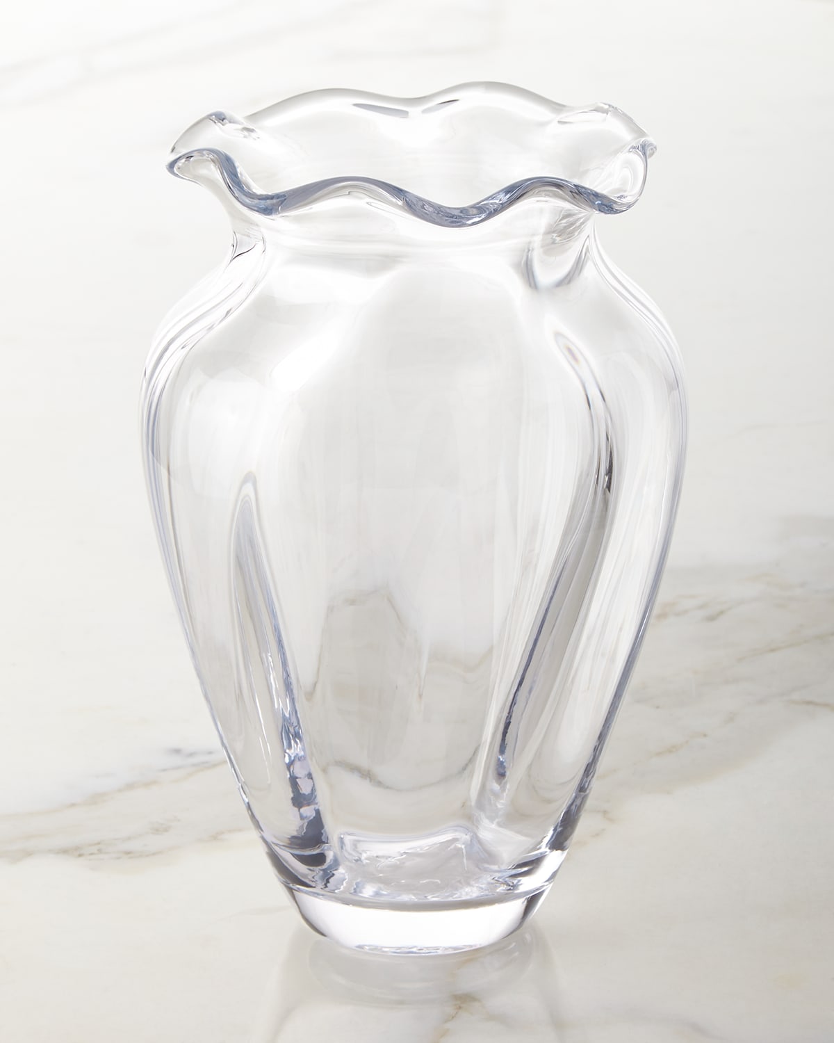 Simon Pearce Chelsea Medium Optic Cinch Vase In Clear