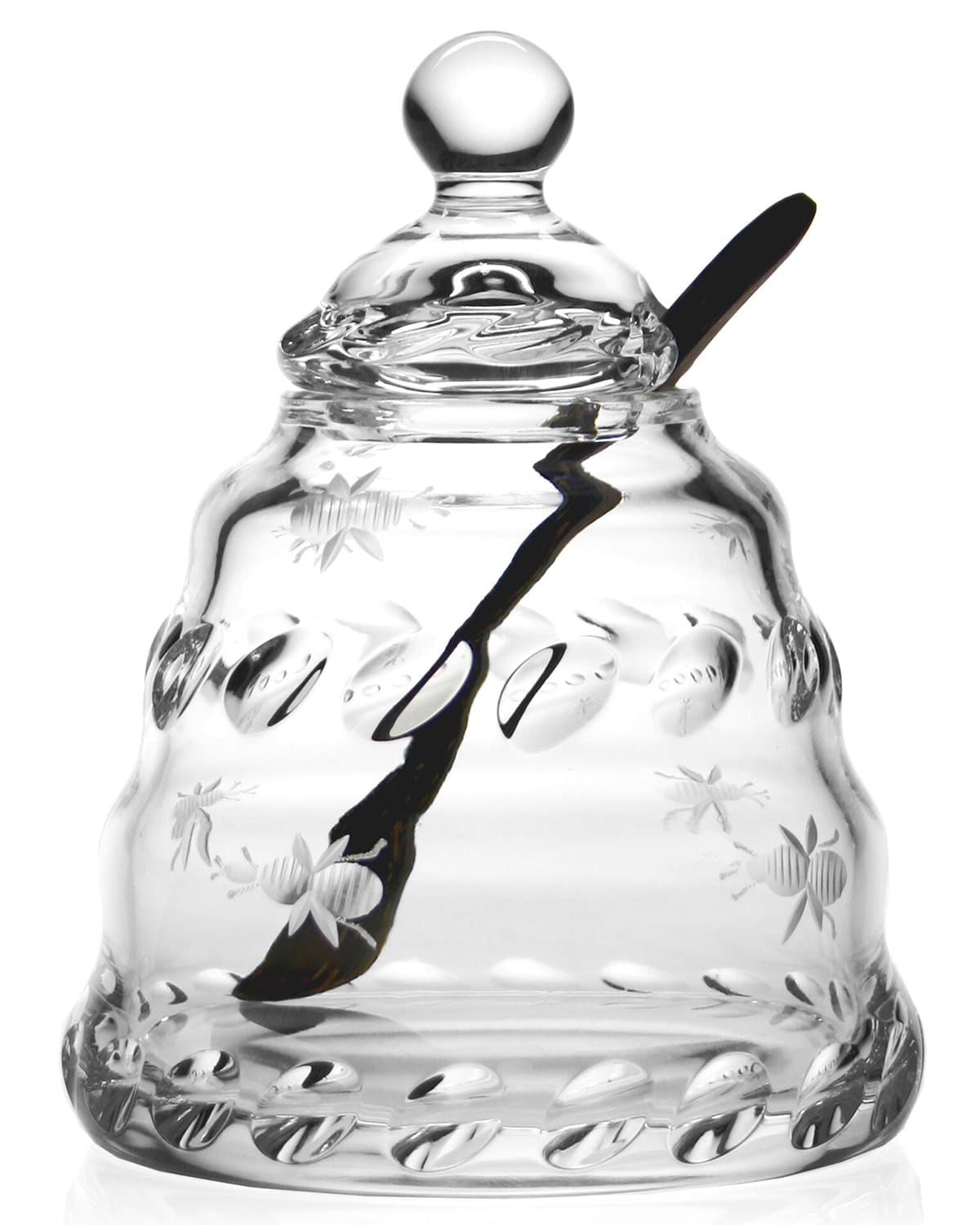 Shop William Yeoward Crystal Buzzy Honey Jar With Spoon In Clear