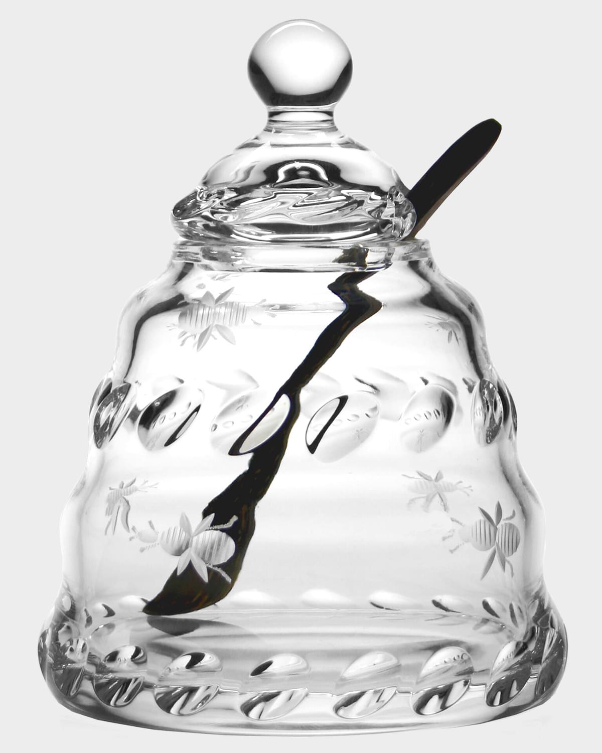 Shop William Yeoward Crystal Buzzy Honey Jar With Spoon In Clear