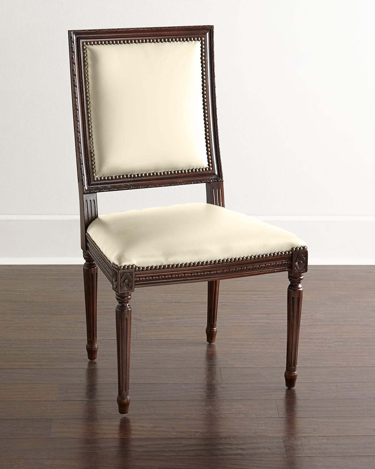 Massoud Ingram Leather Dining Chair, C9 In Ivory