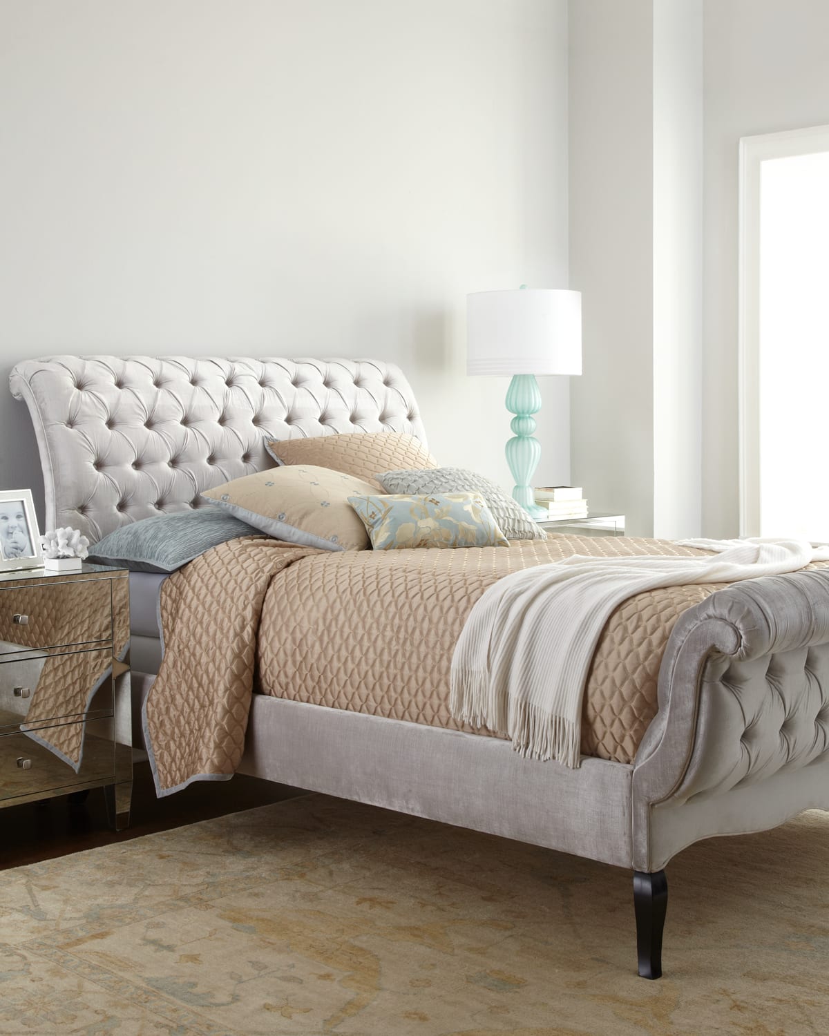 Haute House Champagne Tufted King Bed In Taupe