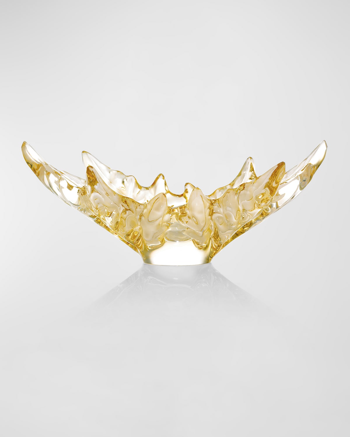 LALIQUE CHAMPS-ELYSEES BOWL - GOLD LUSTRE