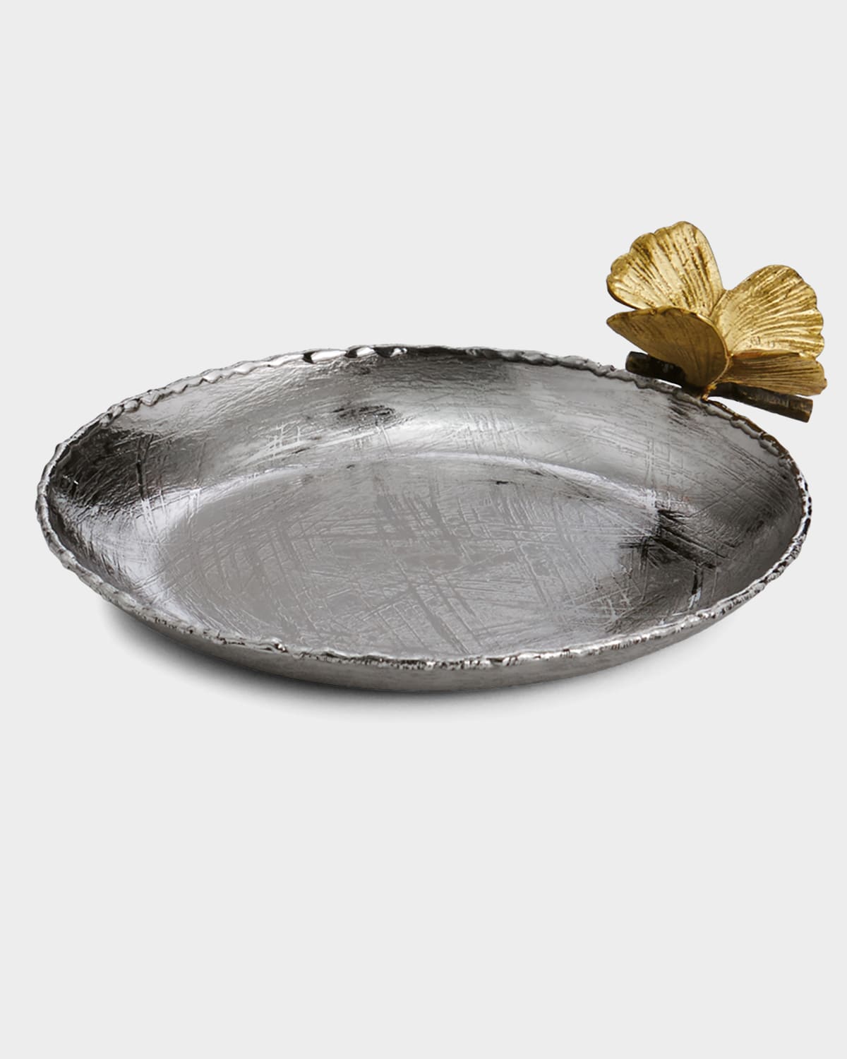 Michael Aram Butterfly Ginkgo Trinket Tray In Silver