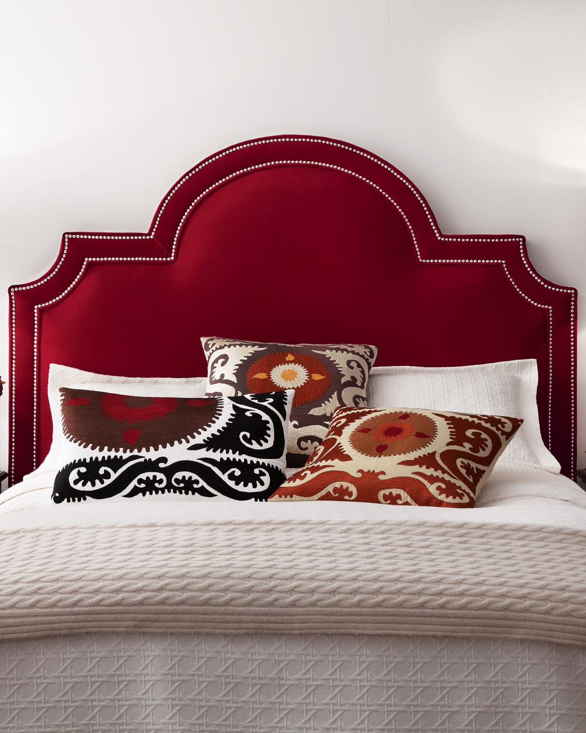 Massoud Sonia Queen Velvet Headboard