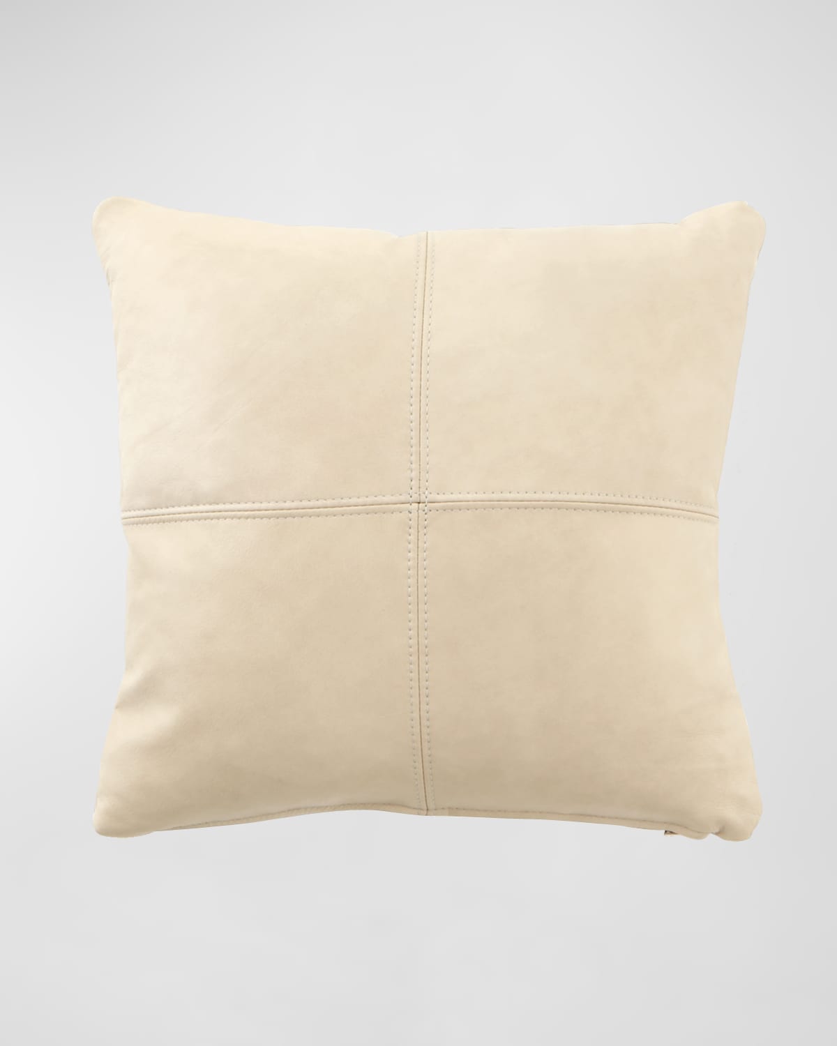 Massoud Cream Leather Pillow