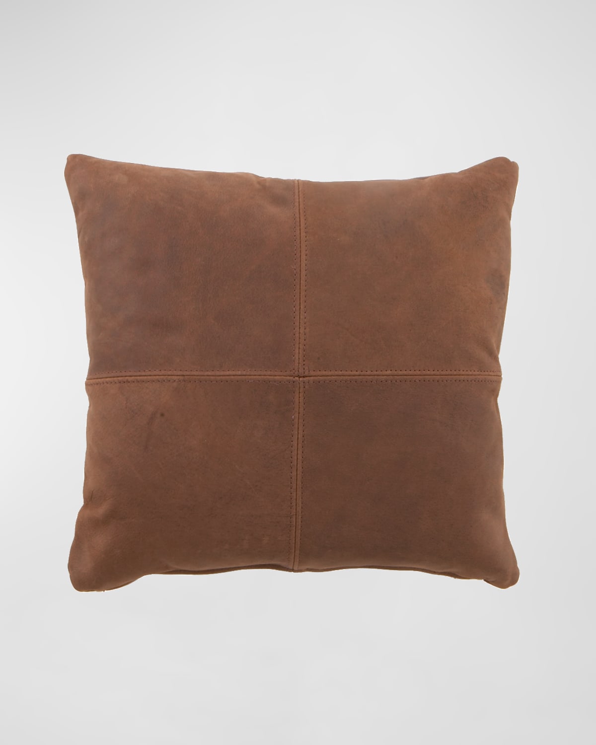 Massoud Brown Leather Pillow