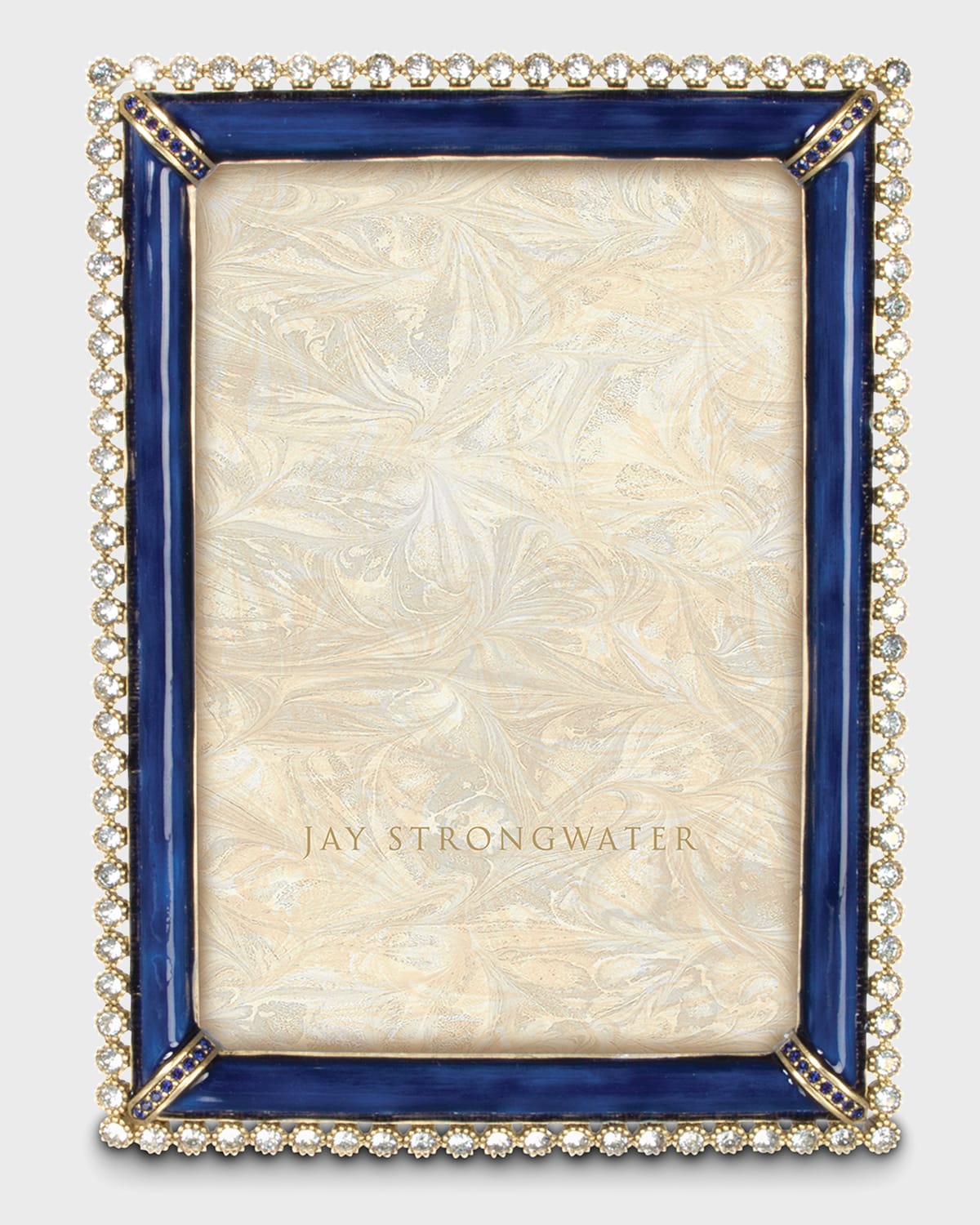Jay Strongwater Lorraine Stone Edge 4 X 6 Frame In Delft Garden