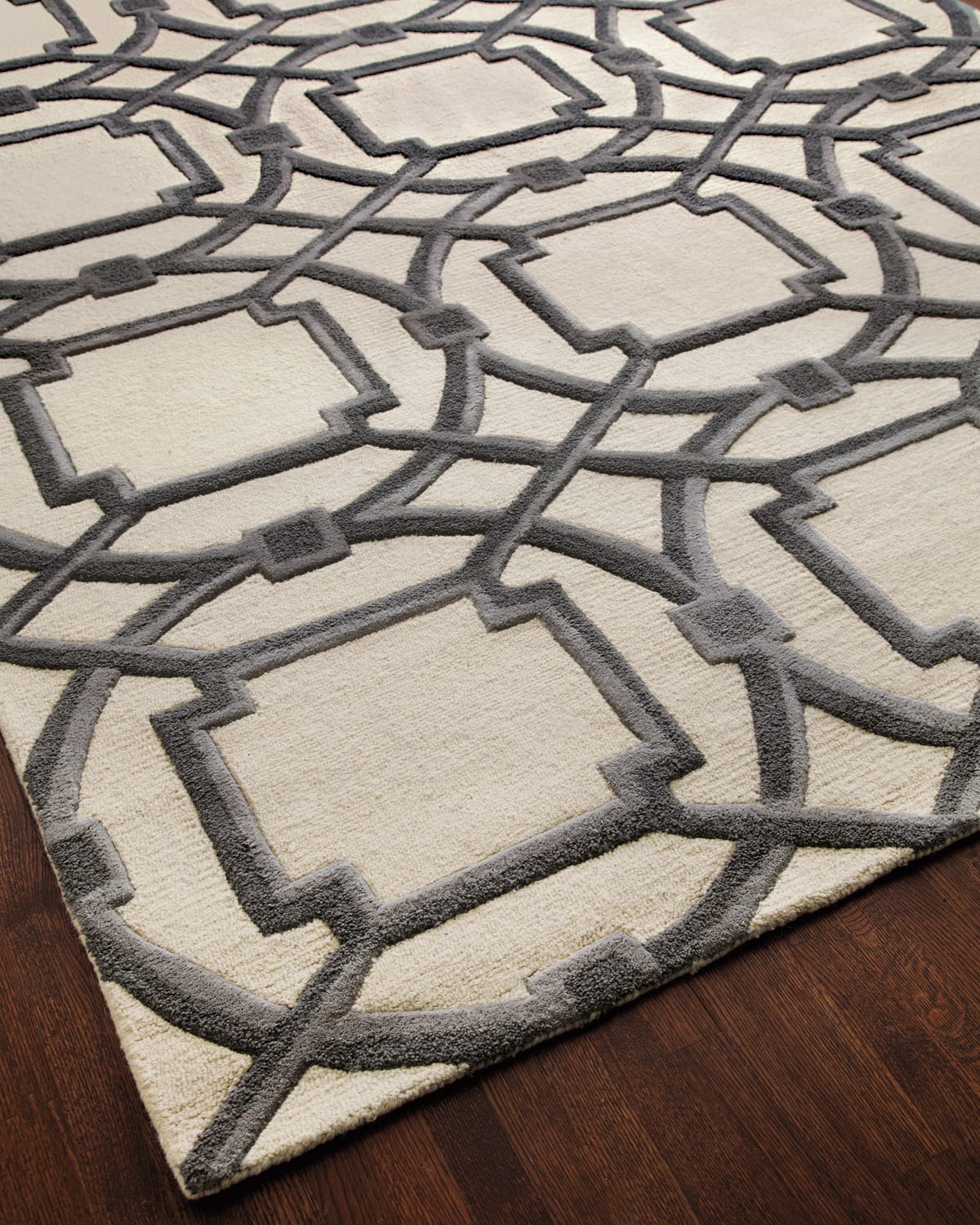 Global Views Gray Abstract Rug, 6' X 9'