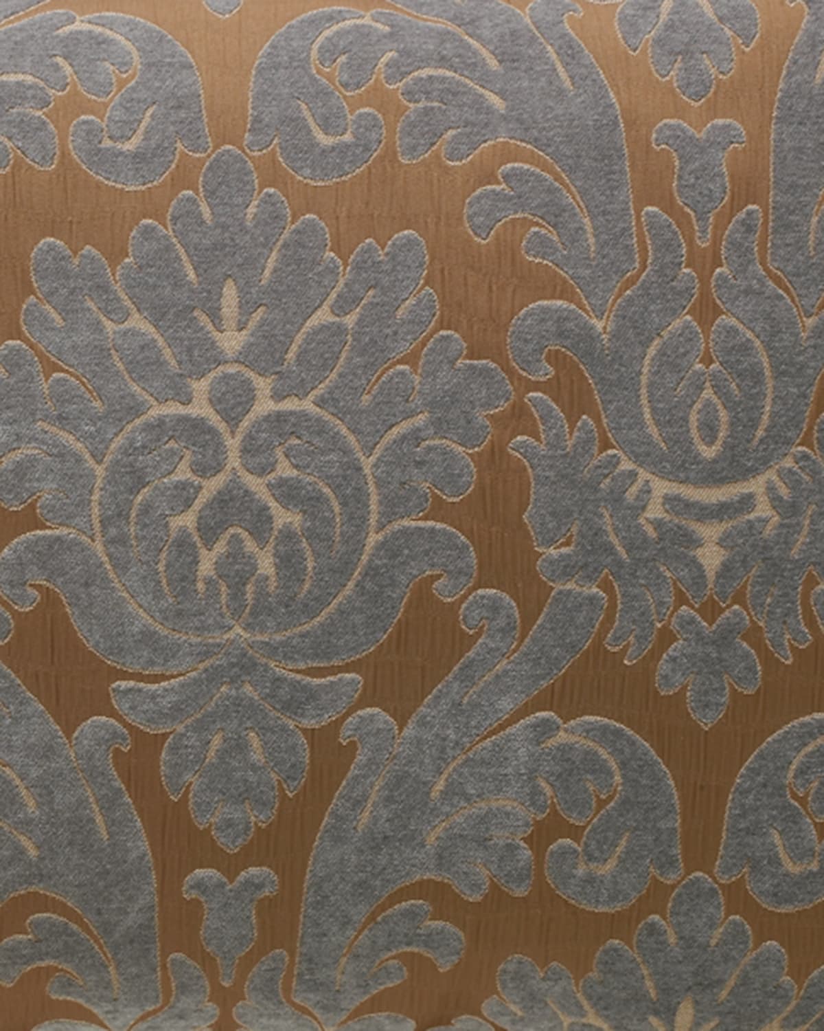 Legacy Bella Damask Fabric, 3 Yards In Slate Blue/cocoa