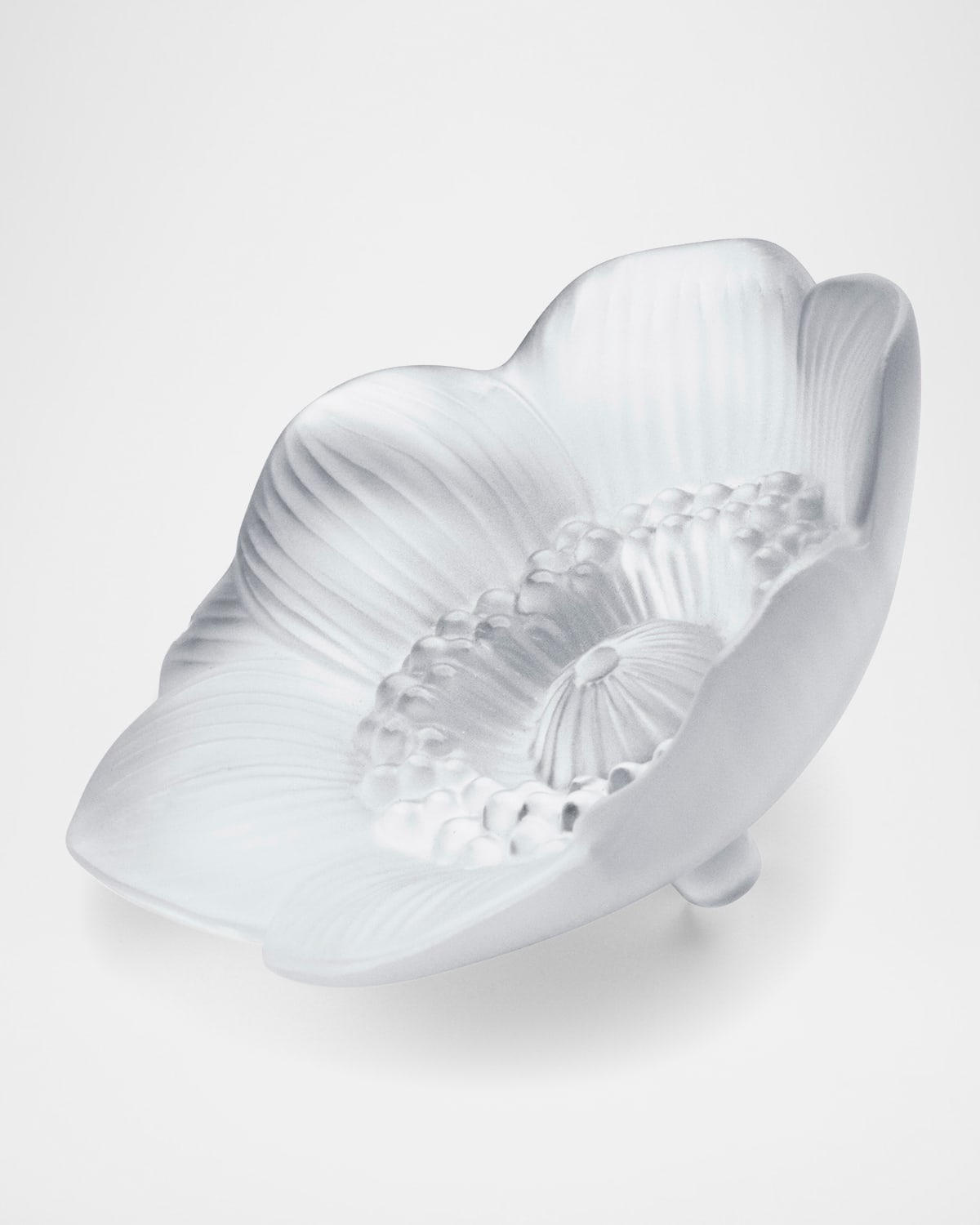 Lalique Anemone Crystal Sculpture In Clear