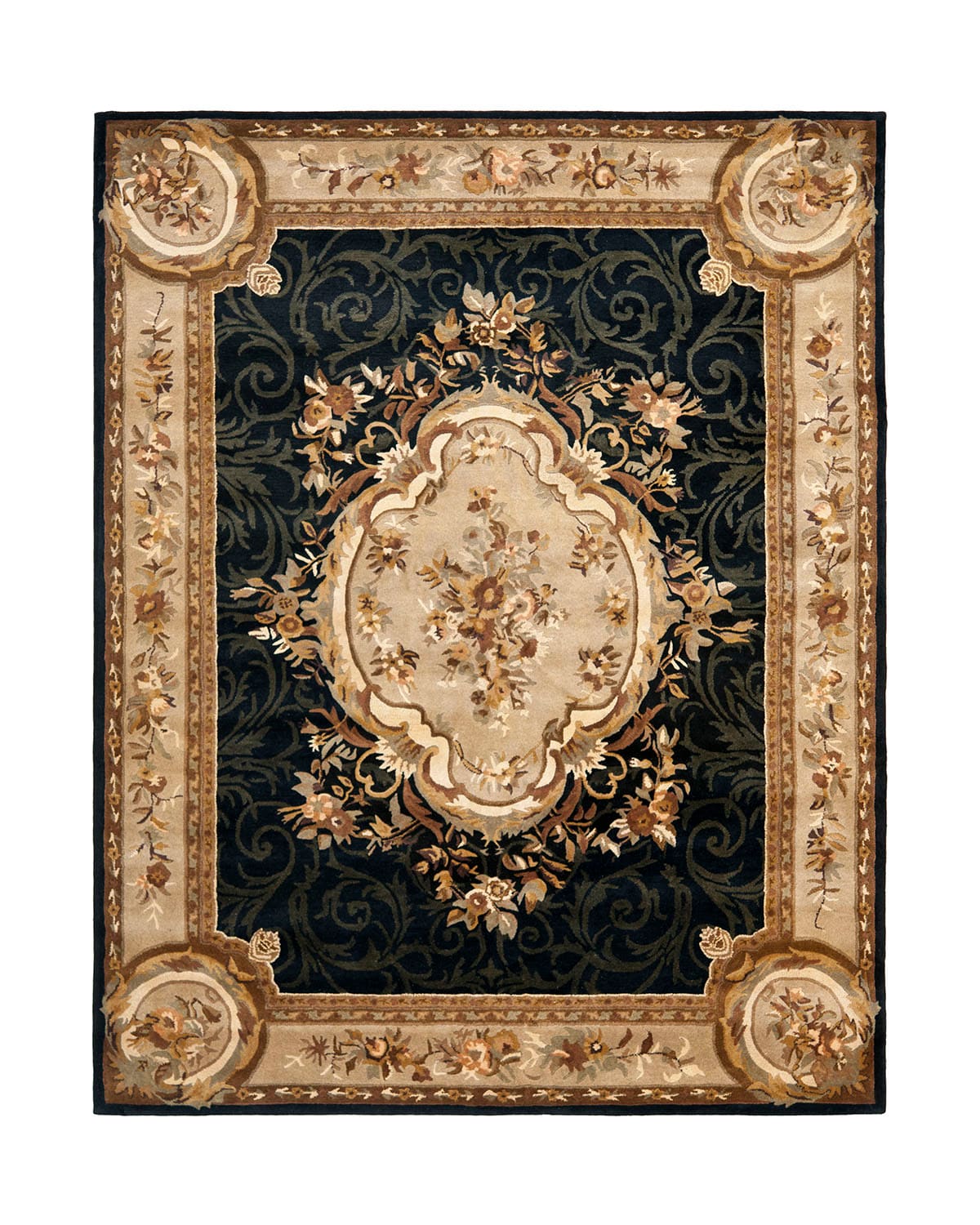 Safavieh Aubusson Night Rug, 3' X 8' In Black