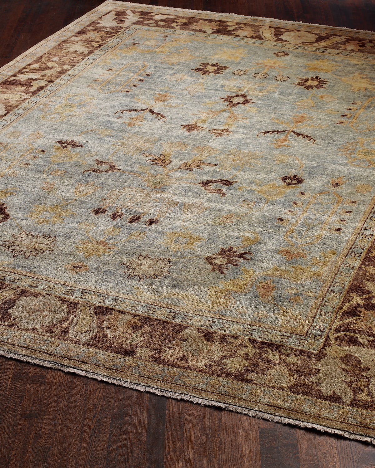 Shop Safavieh Hoffman Oushak Rug, 10' X 14' In Light Blue/brown