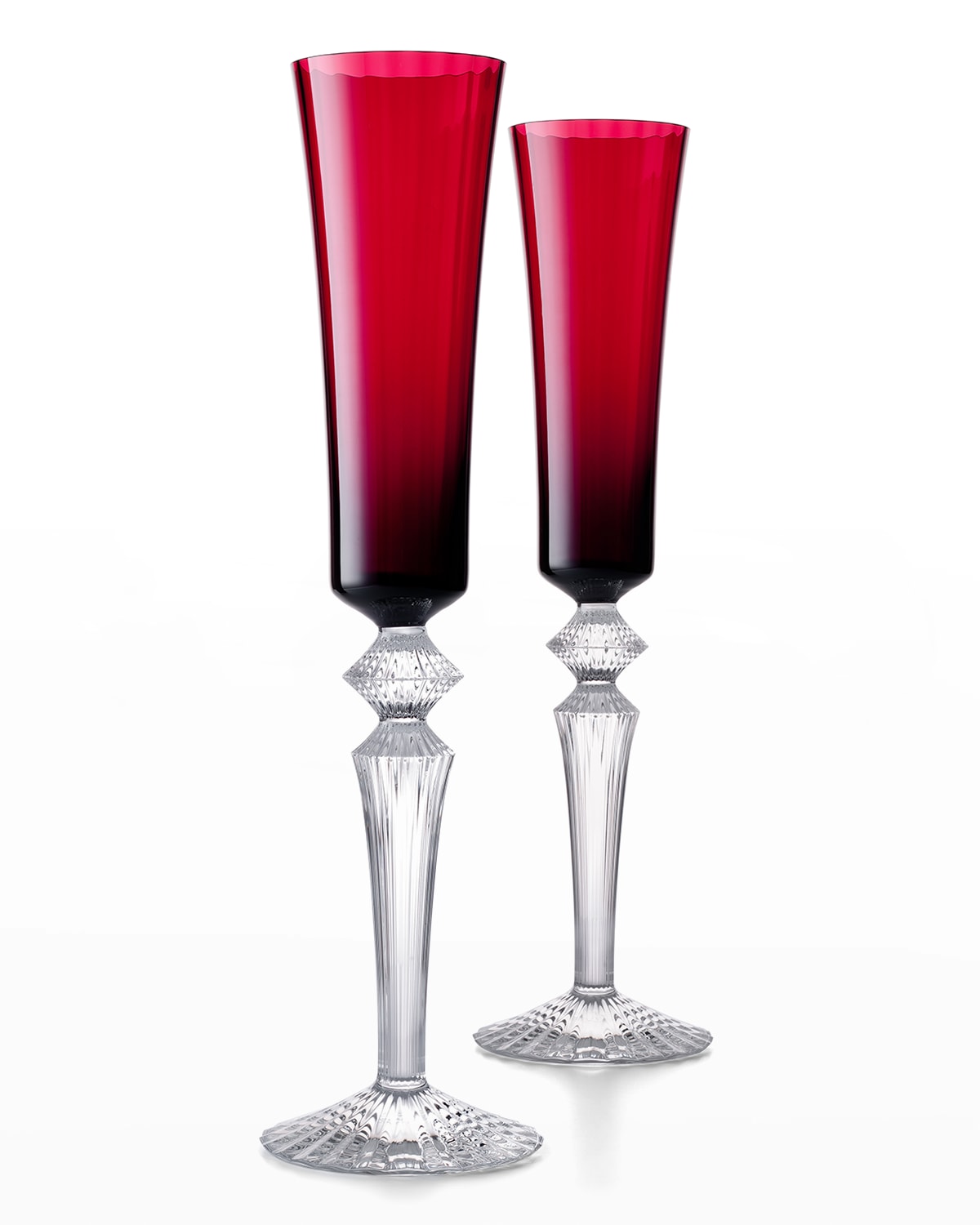 The Martha, By Baccarat Mille Nuits Red Flutissimos, Set Of 2