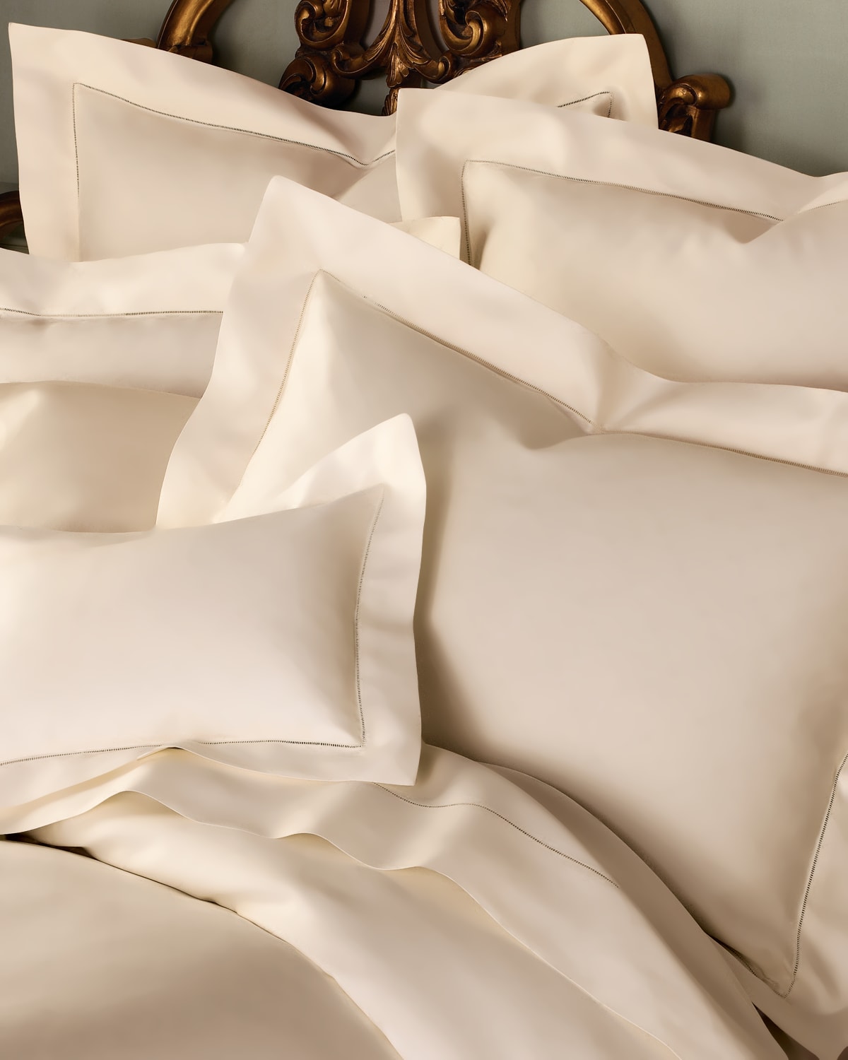 Shop Sferra Milos King 1,020 Thread Count Solid Sateen Sham In Ivory