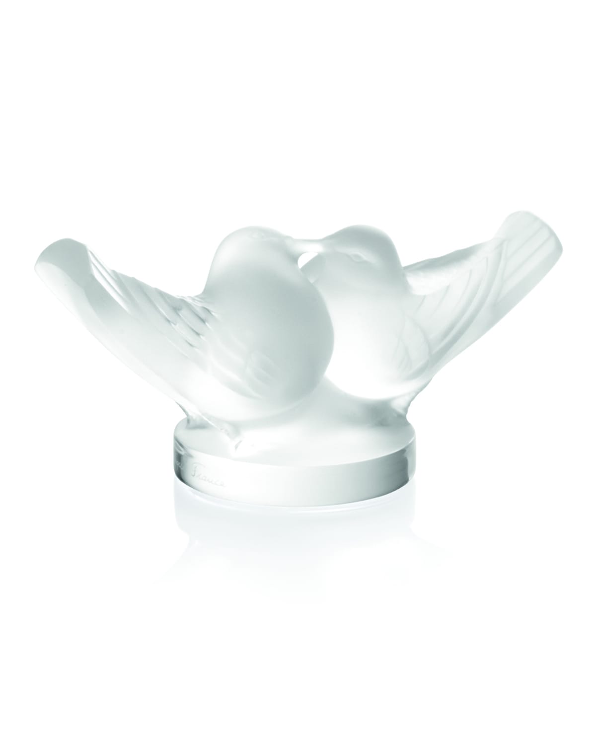 Shop Lalique Crystal Doves Figurine In Clear