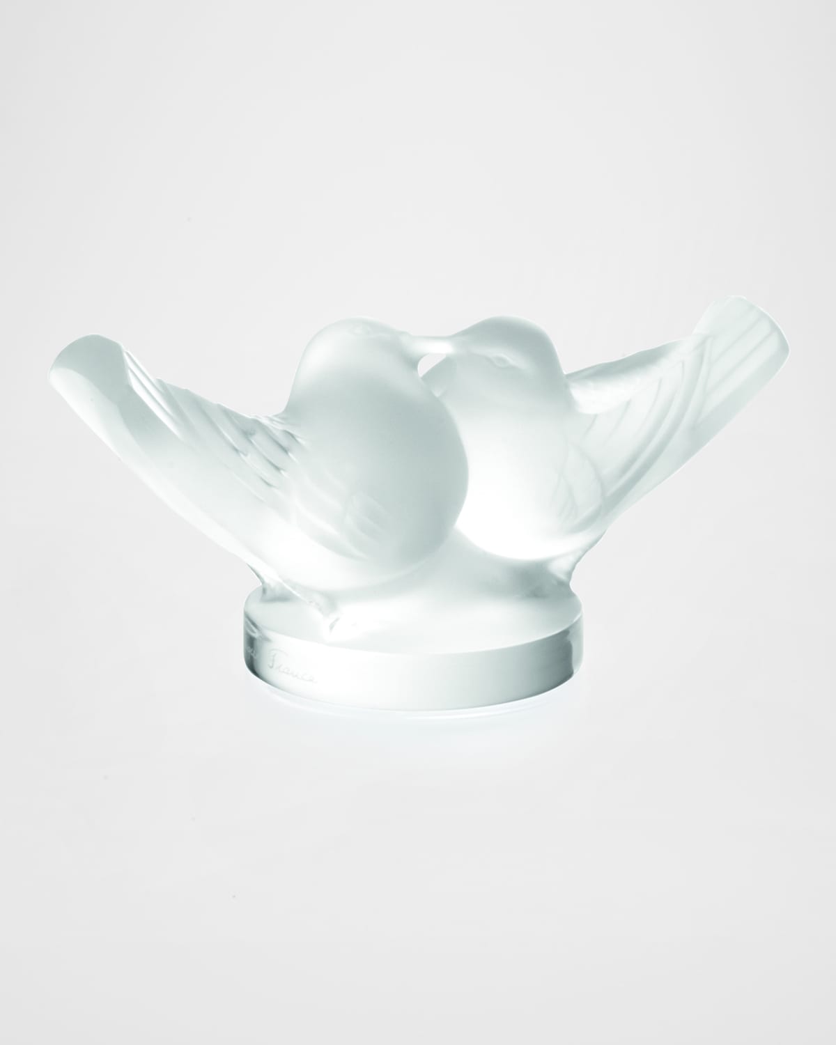 Shop Lalique Crystal Doves Figurine In Clear